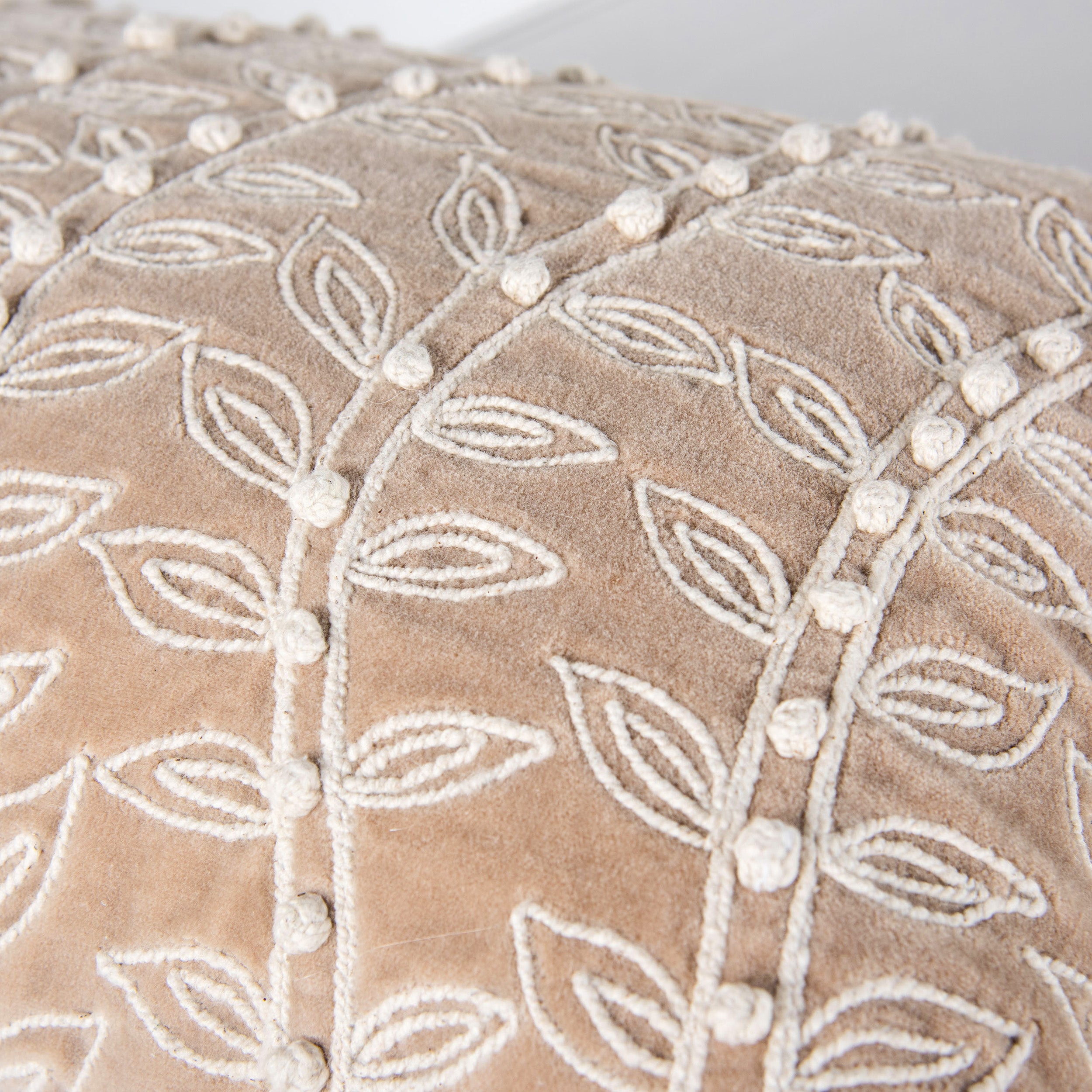 Blythe Embroidered Vine Lumbar Pillow