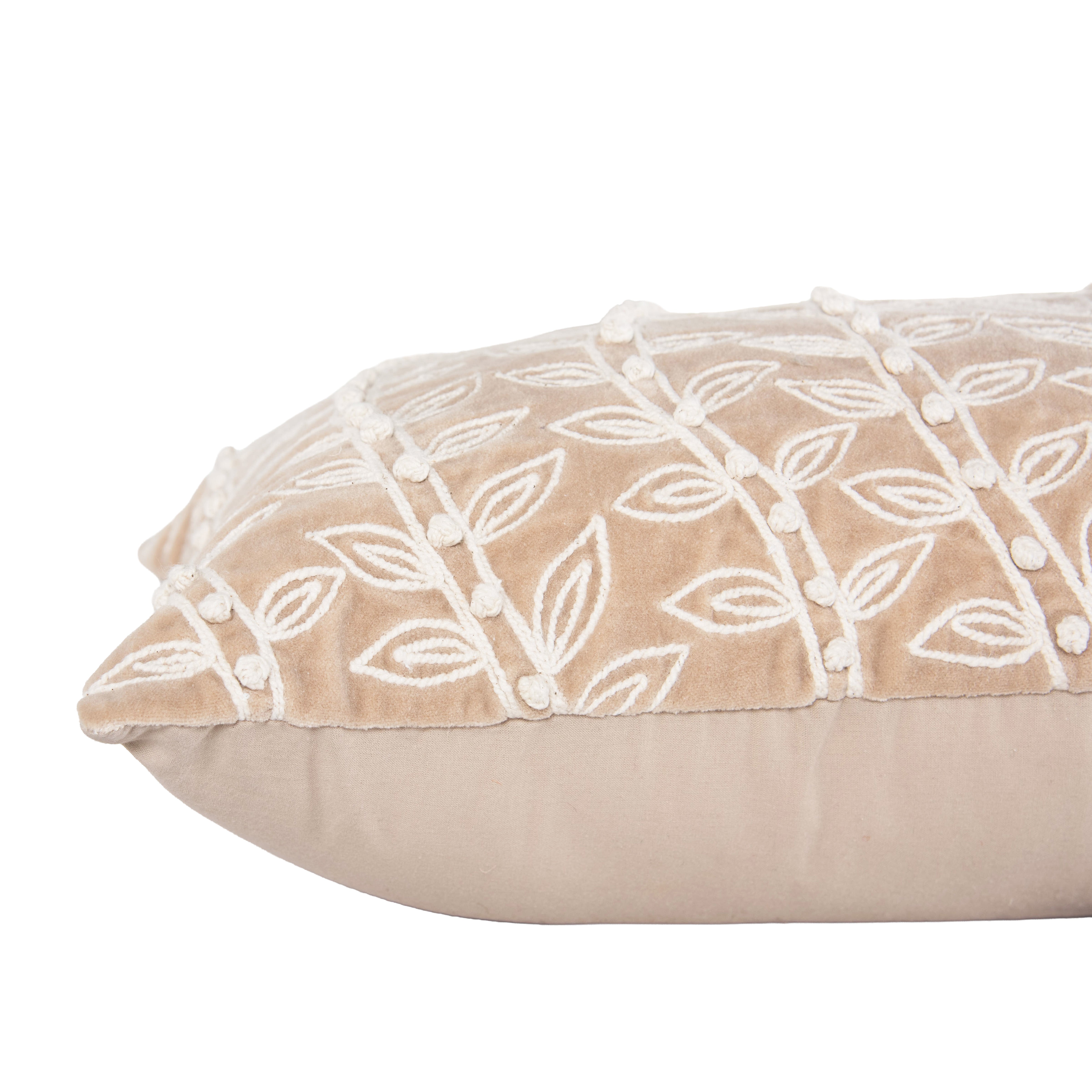 Blythe Embroidered Vine Lumbar Pillow