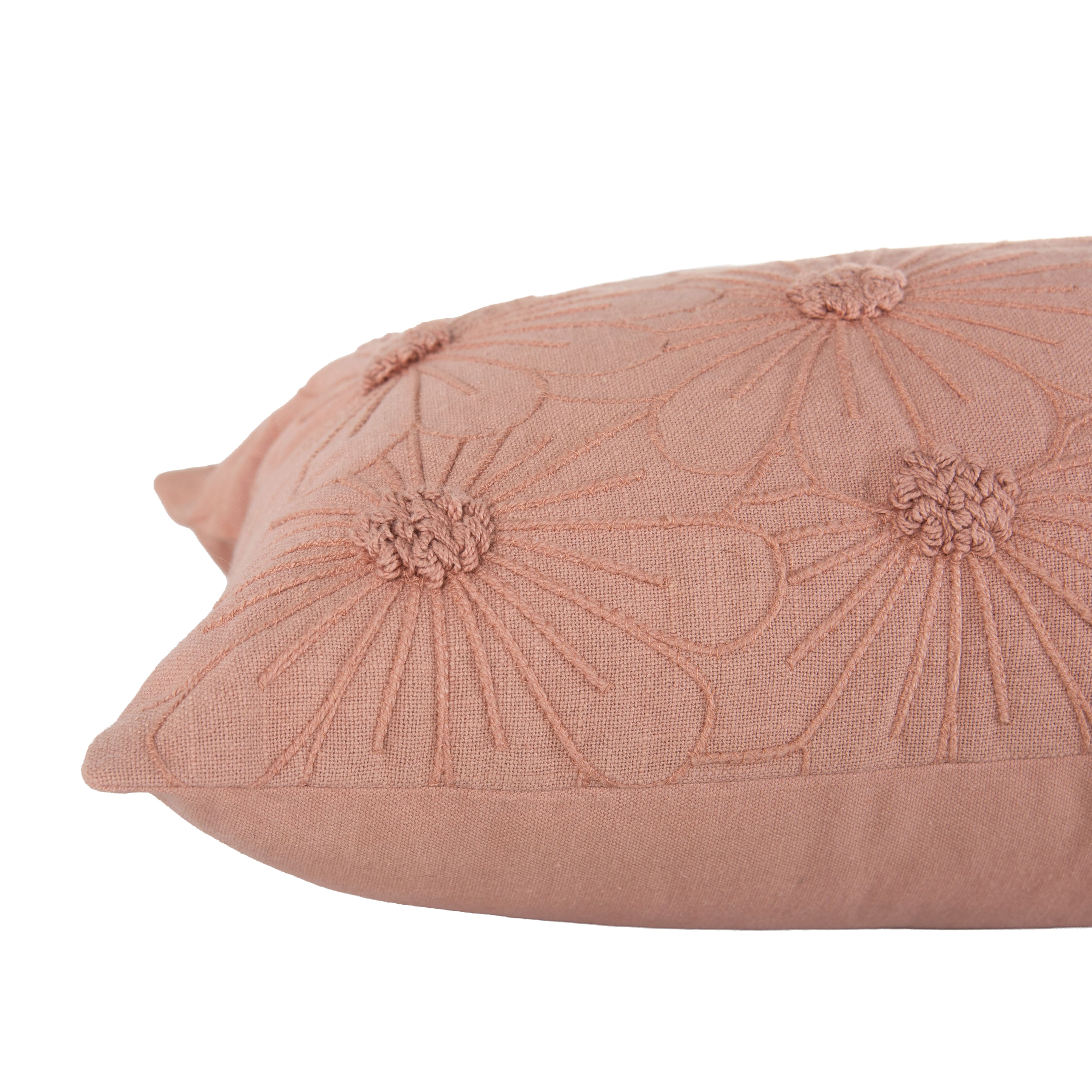 Solid Cotton Botanical Decorative Throw Pillow