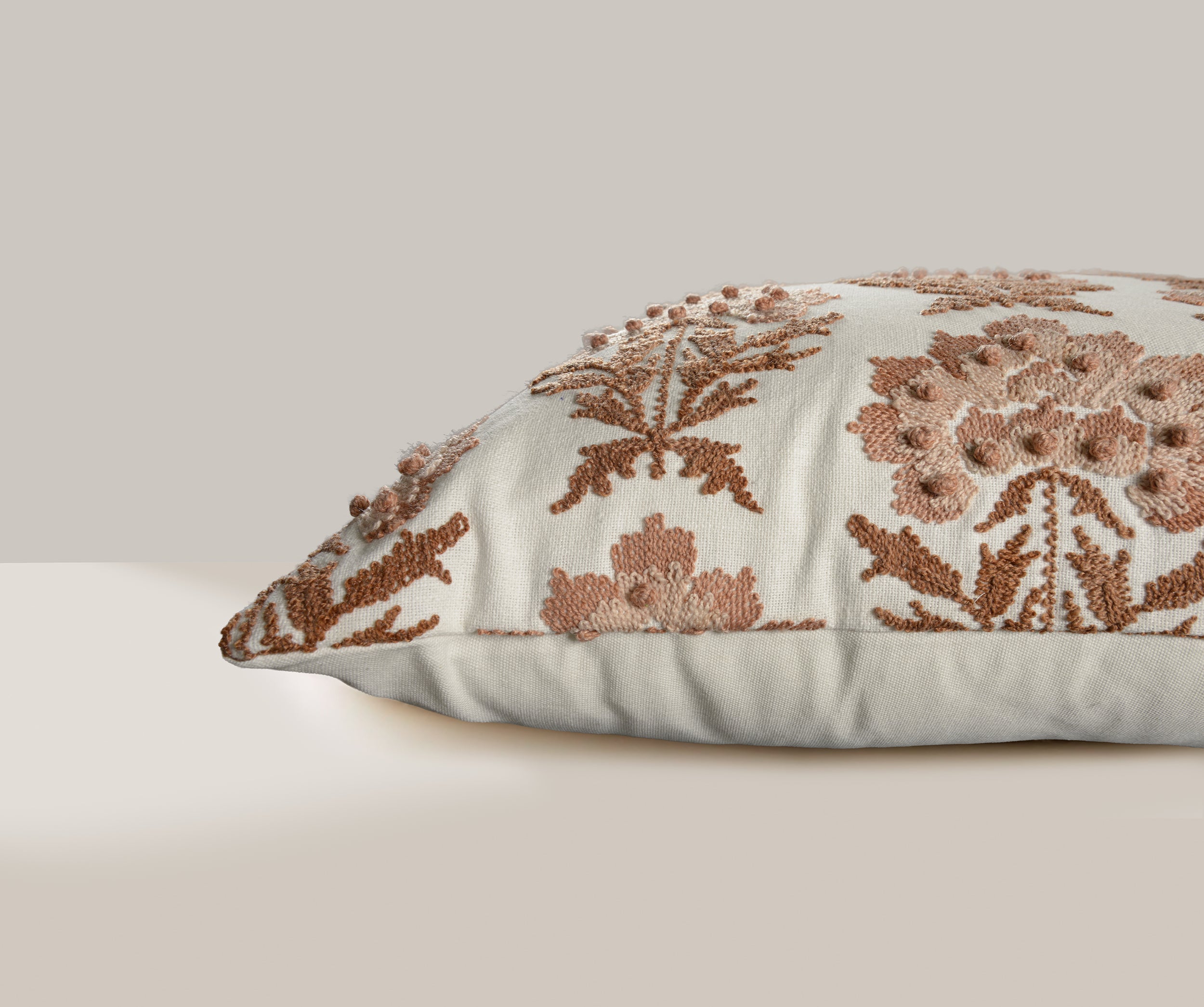Maribel Heritage Blossom Embroidered Pillow