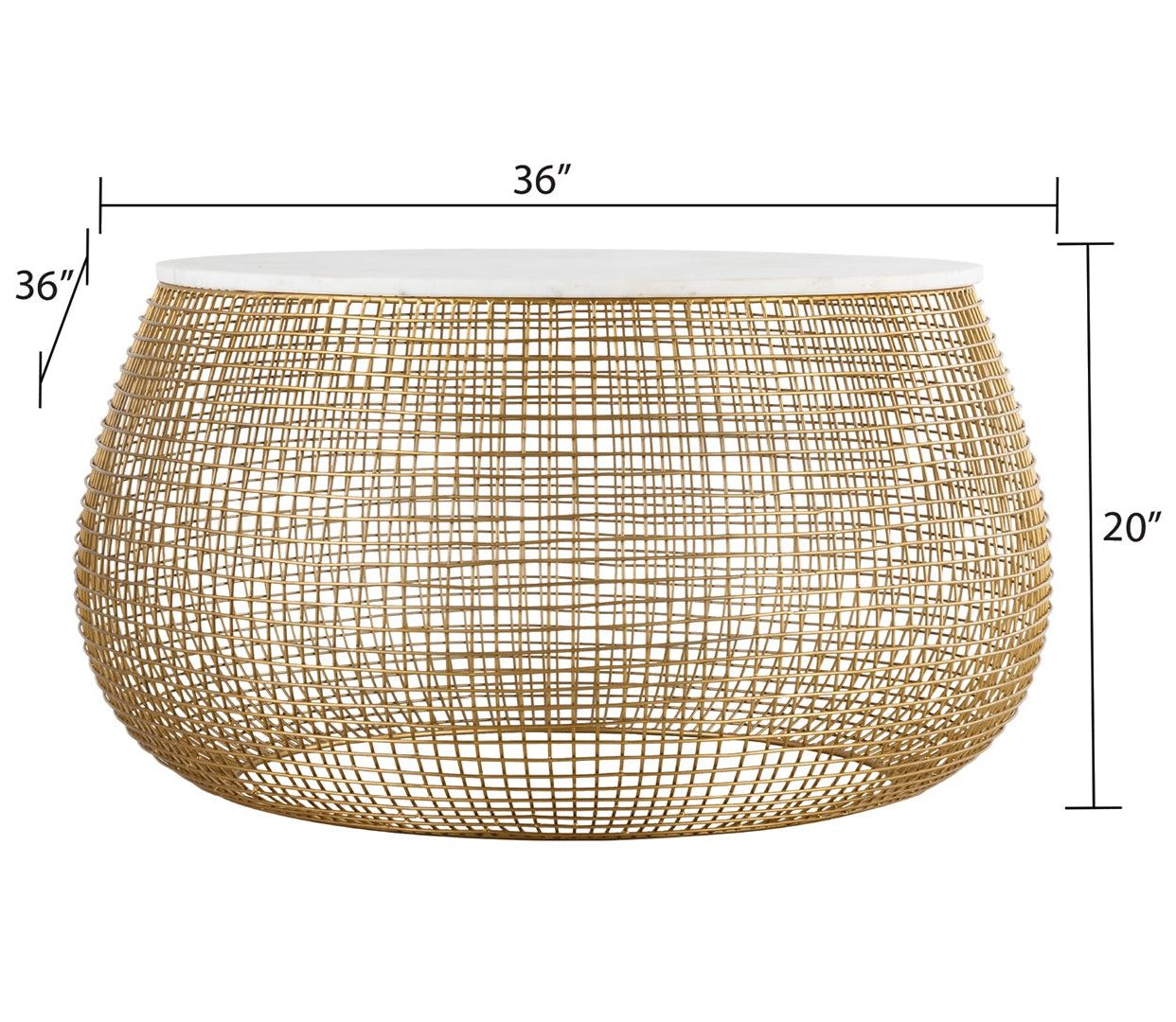Vanwag Gold Coffee Table