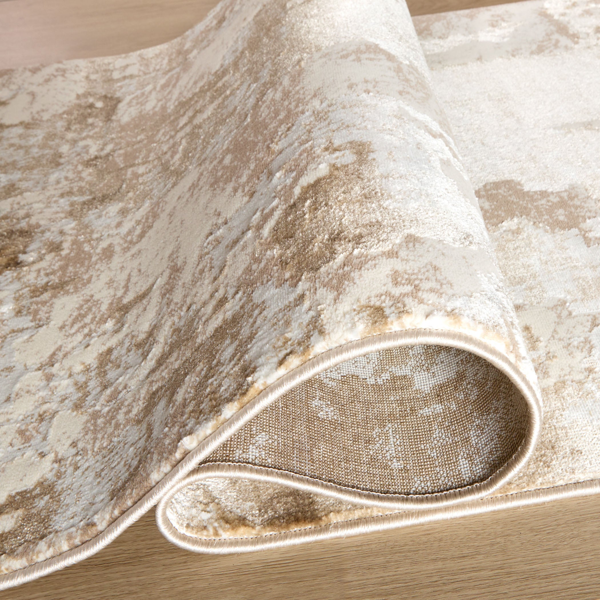 Livia Abstract Vintage Golden Melange Rug