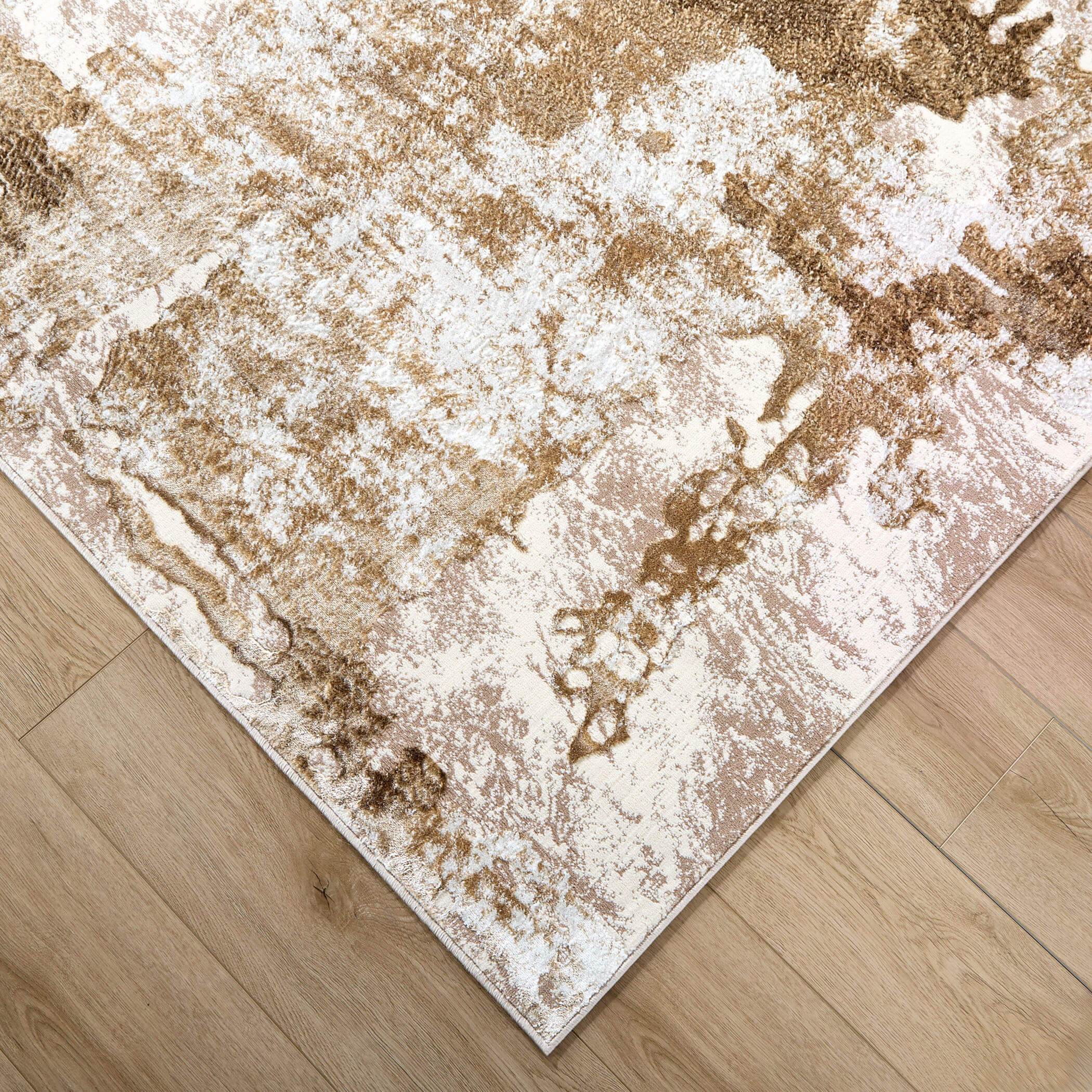 Livia Abstract Vintage Golden Melange Rug