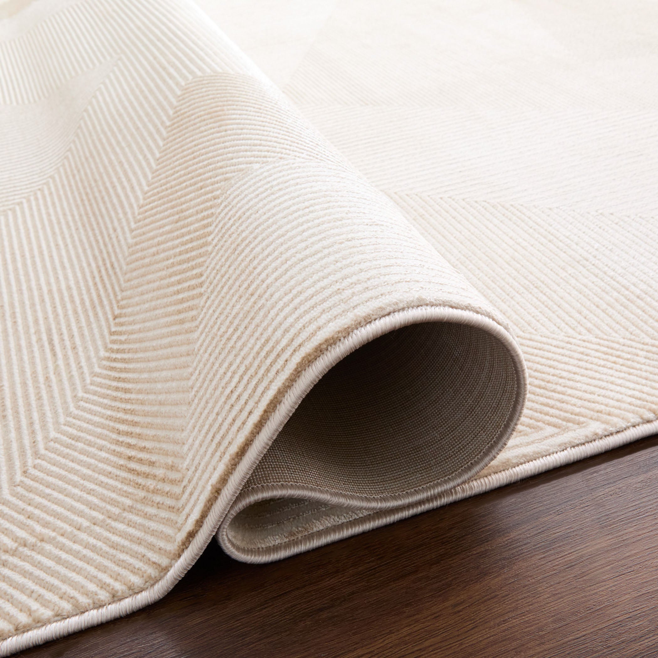 Livia Textural Abstract Geometric Gold and Ivory Rug