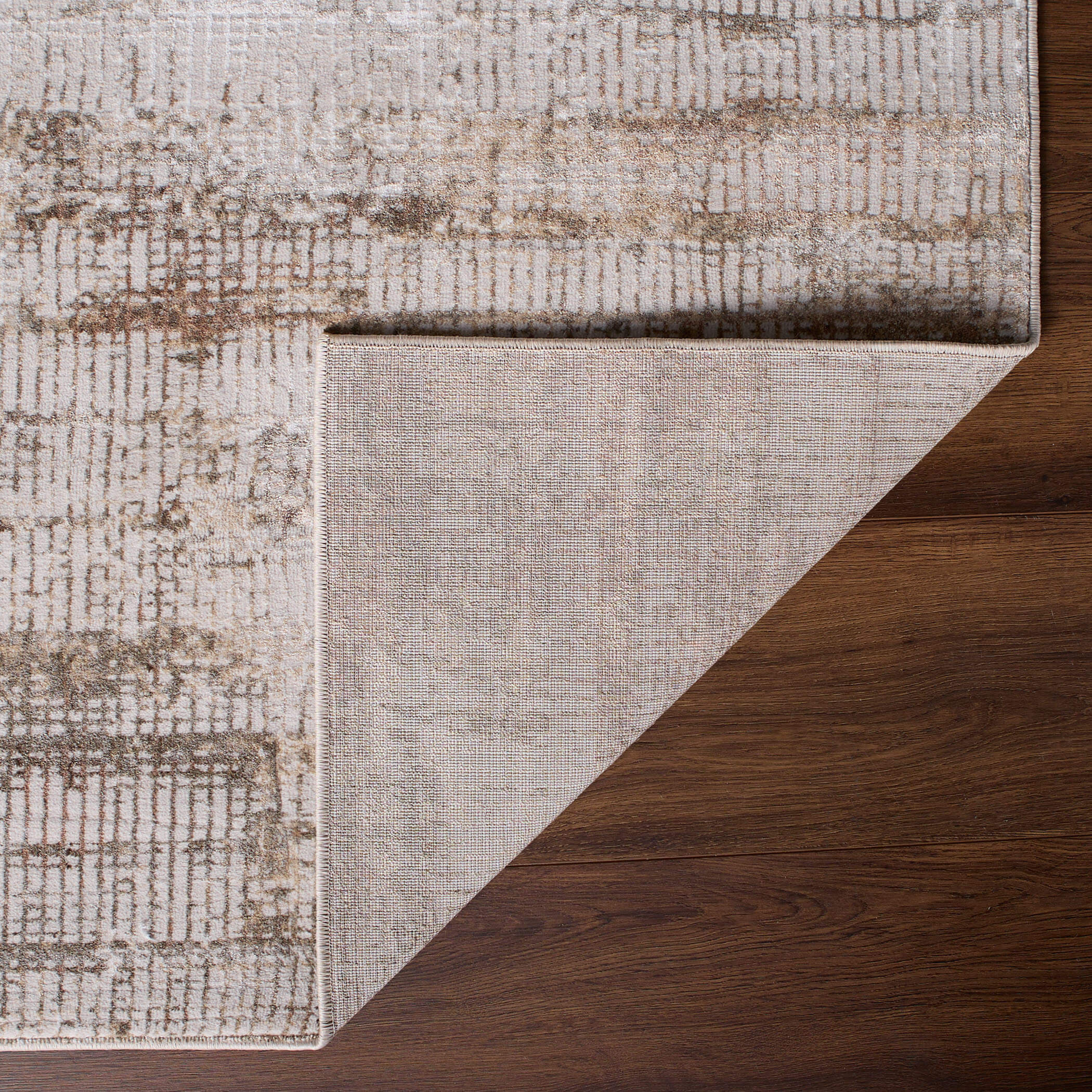 Laila Modern Faded Linear Warm Neutral Rug