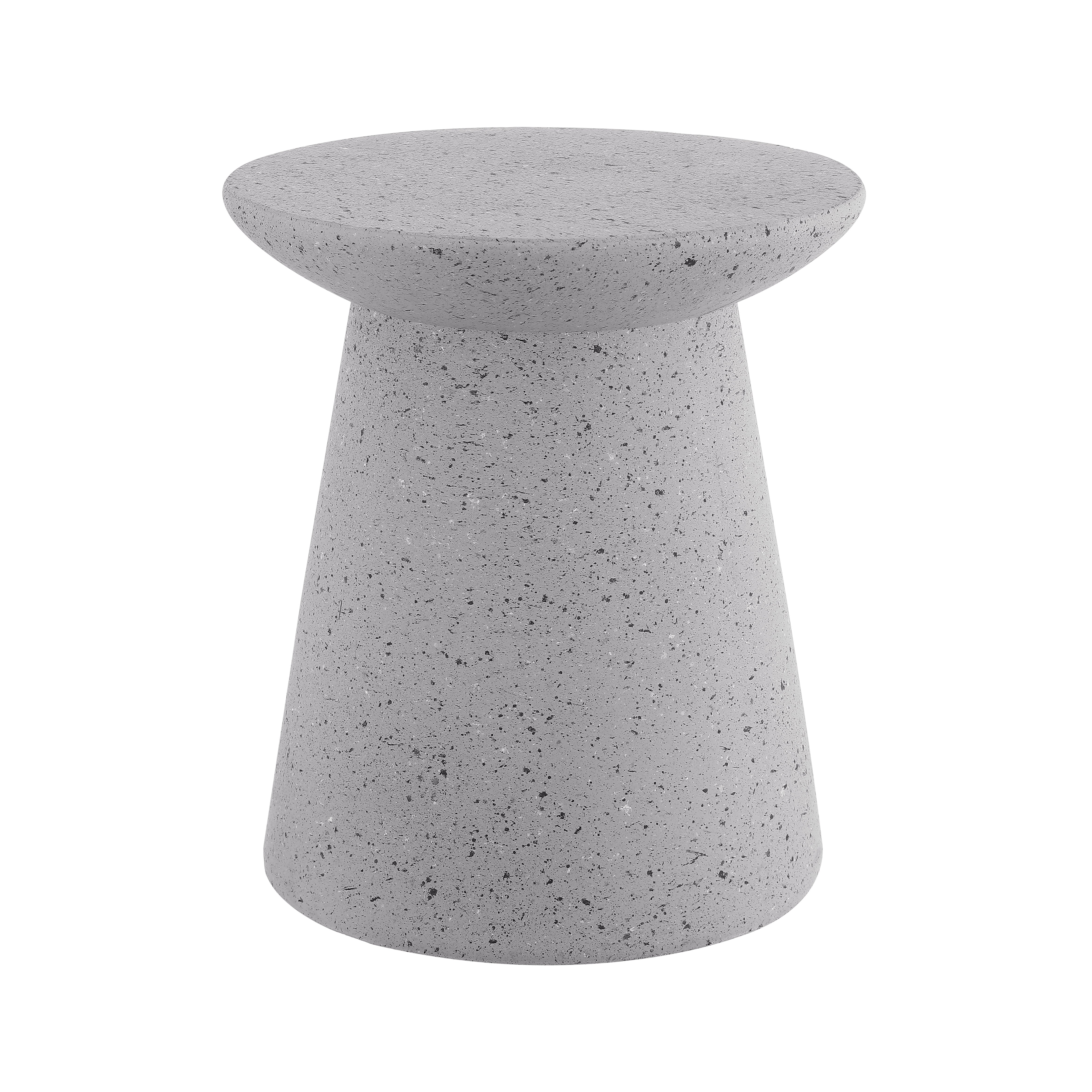 Hollie Minimalist Modern Drum Indoor/Outdoor Accent Table Pedestal