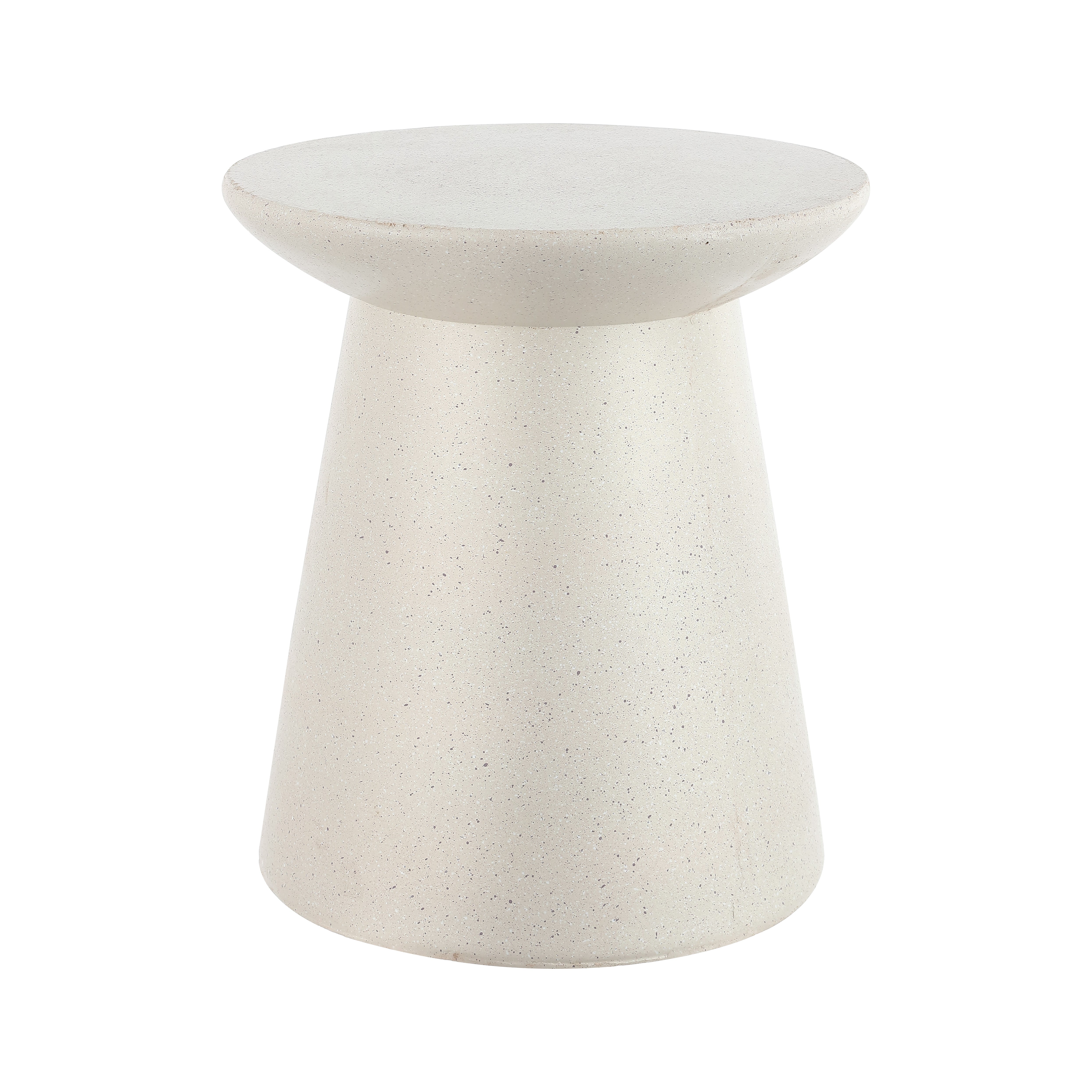 Hollie Minimalist Modern Drum Indoor/Outdoor Accent Table Pedestal