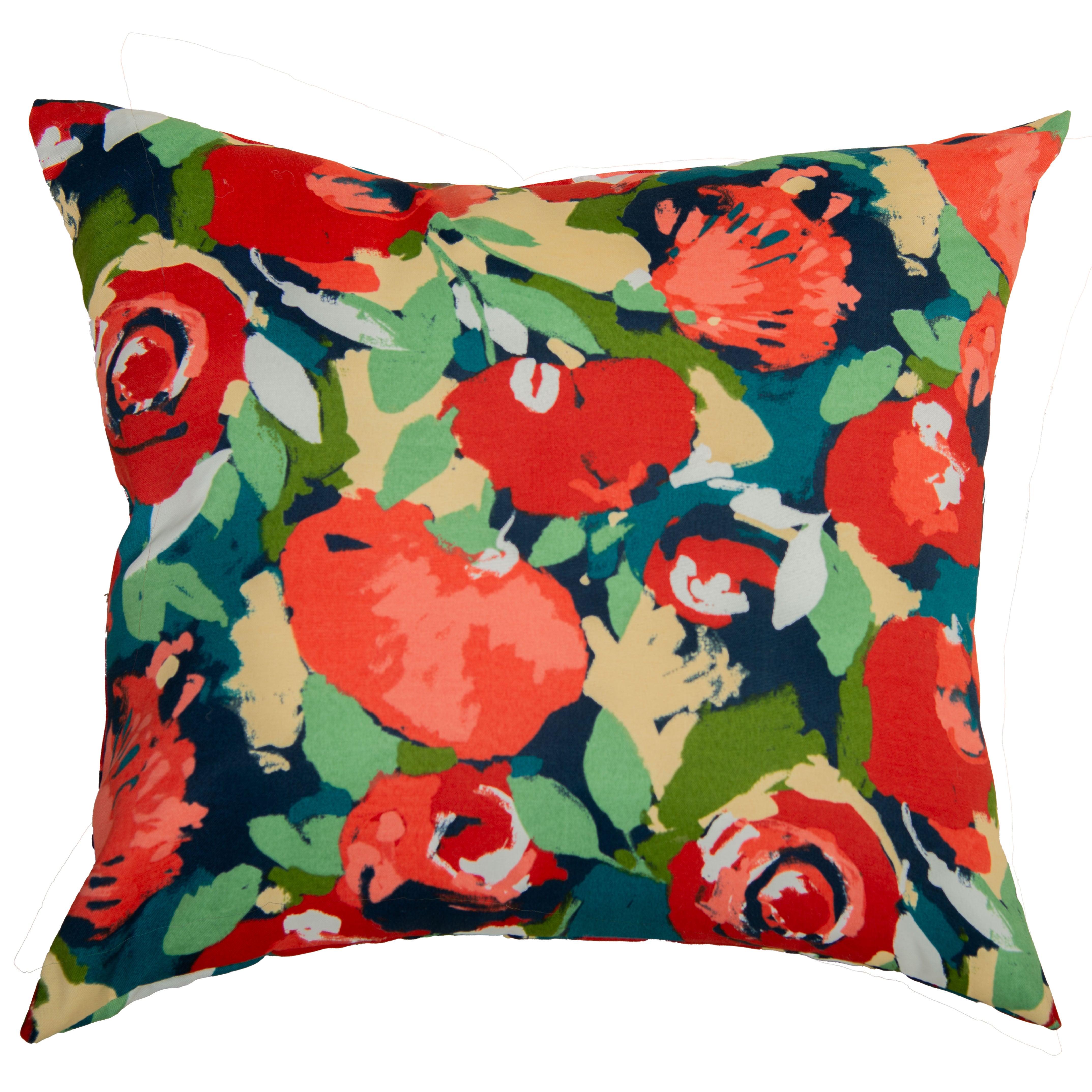 Indoor/Outdoor Floral Decorative Throw Pillow