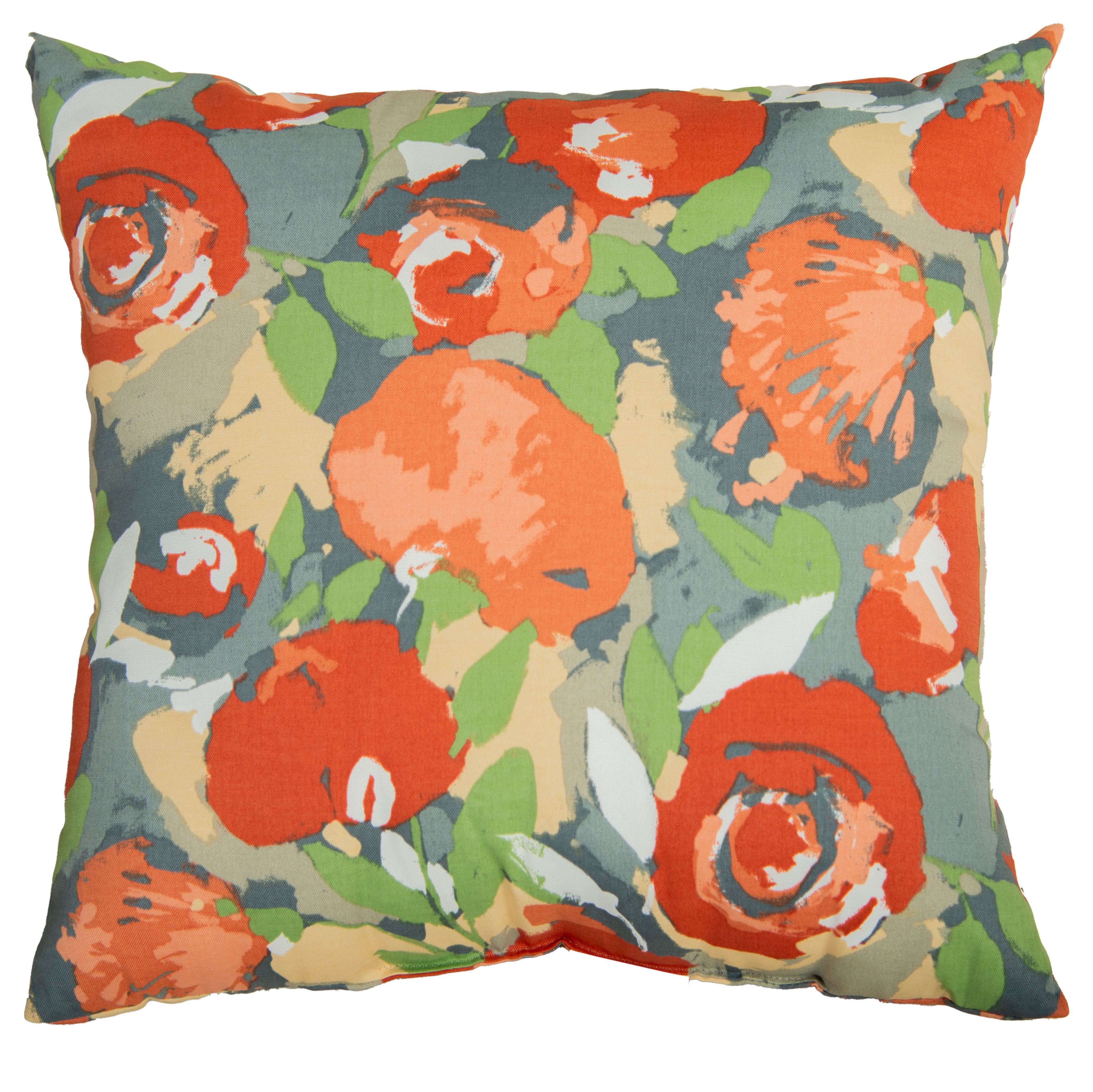 Indoor/Outdoor Floral Decorative Throw Pillow