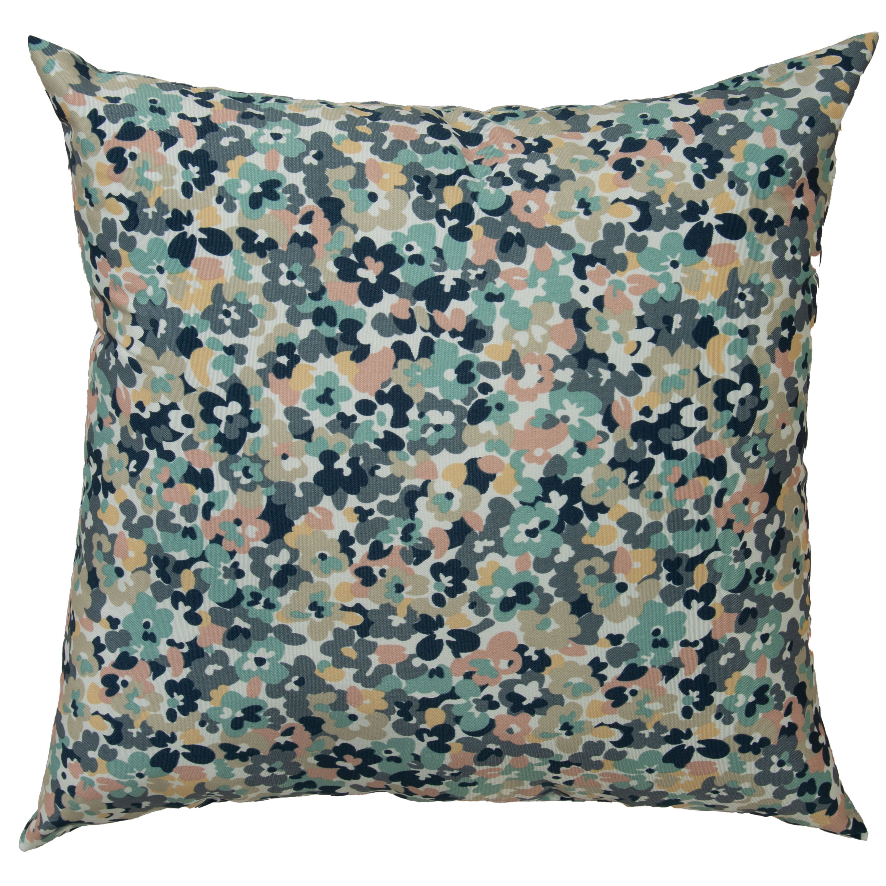 Indoor/Outdoor Dainty Floral Decorative Throw Pillow