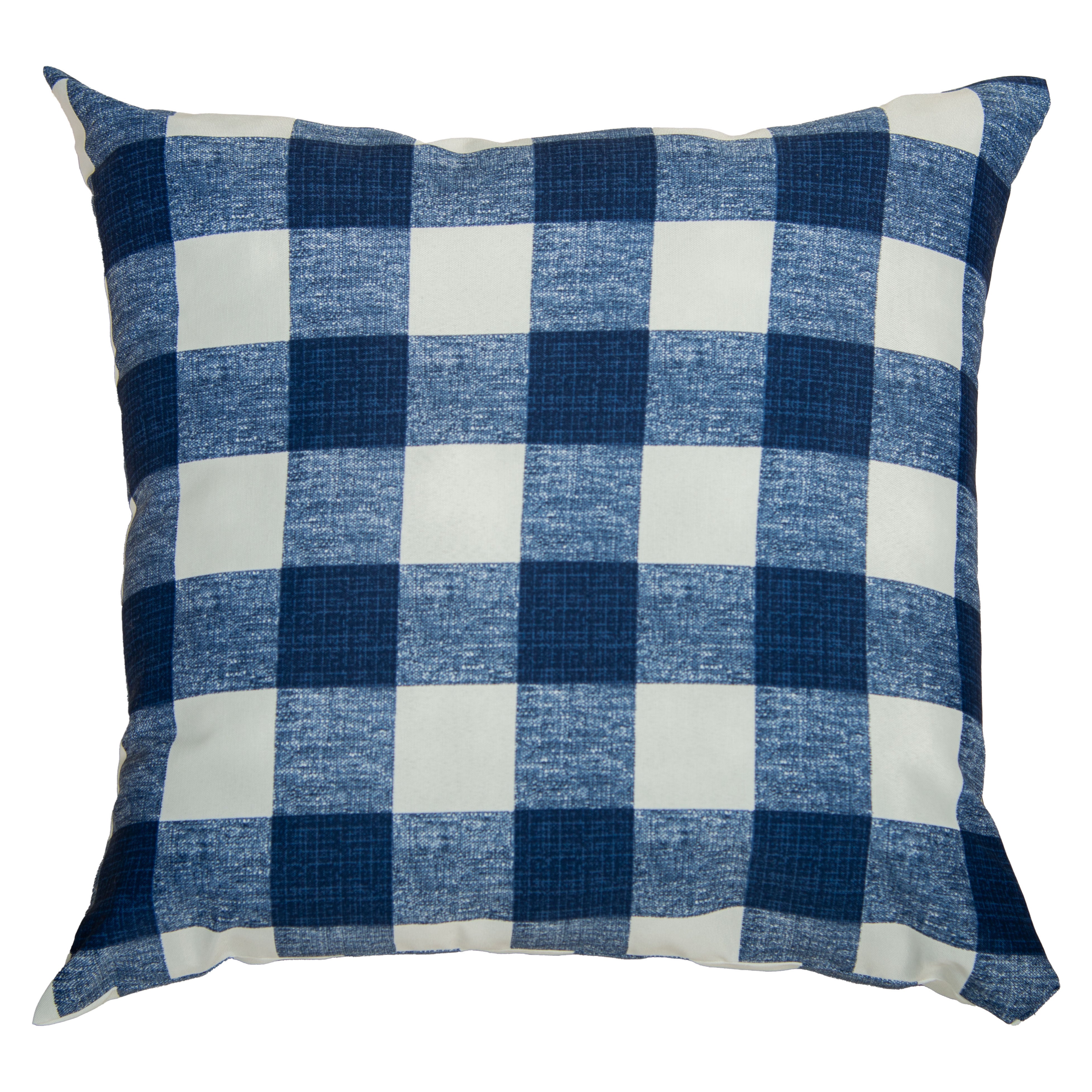 Indoor/Outdoor Plaid Decorative Throw Pillow