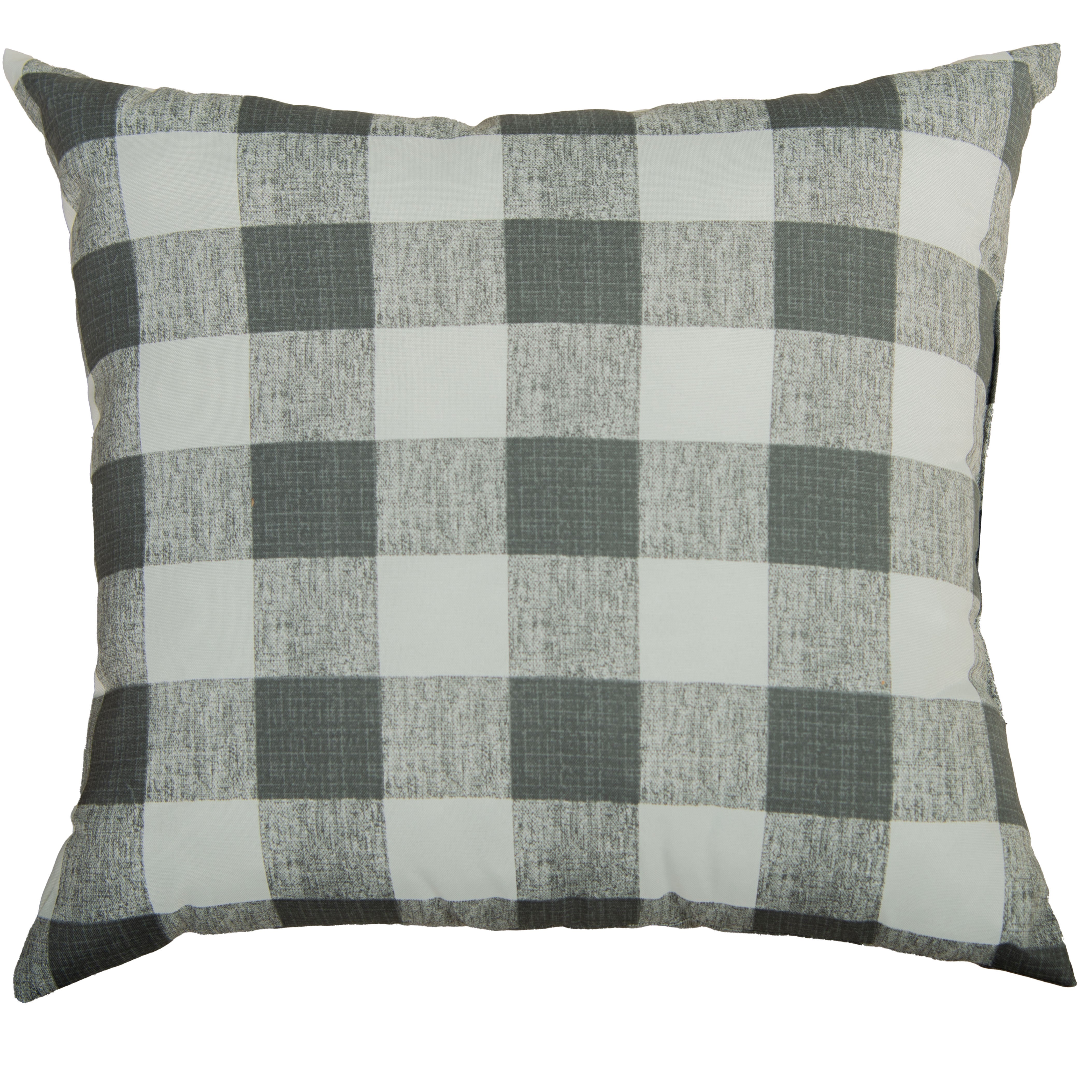 Indoor/Outdoor Plaid Decorative Throw Pillow