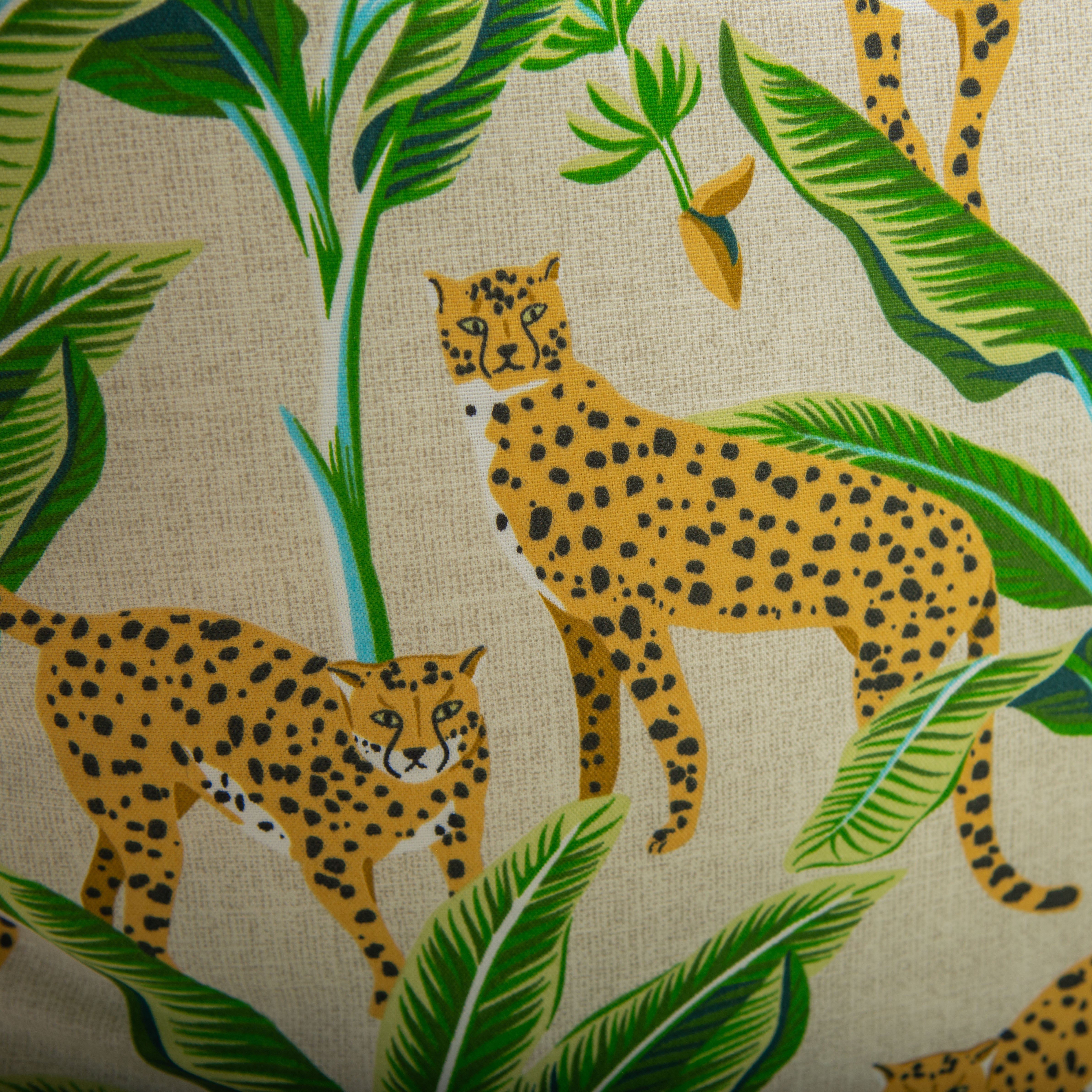 Indoor/Outdoor Botanical Tiger Decorative Throw Pillow