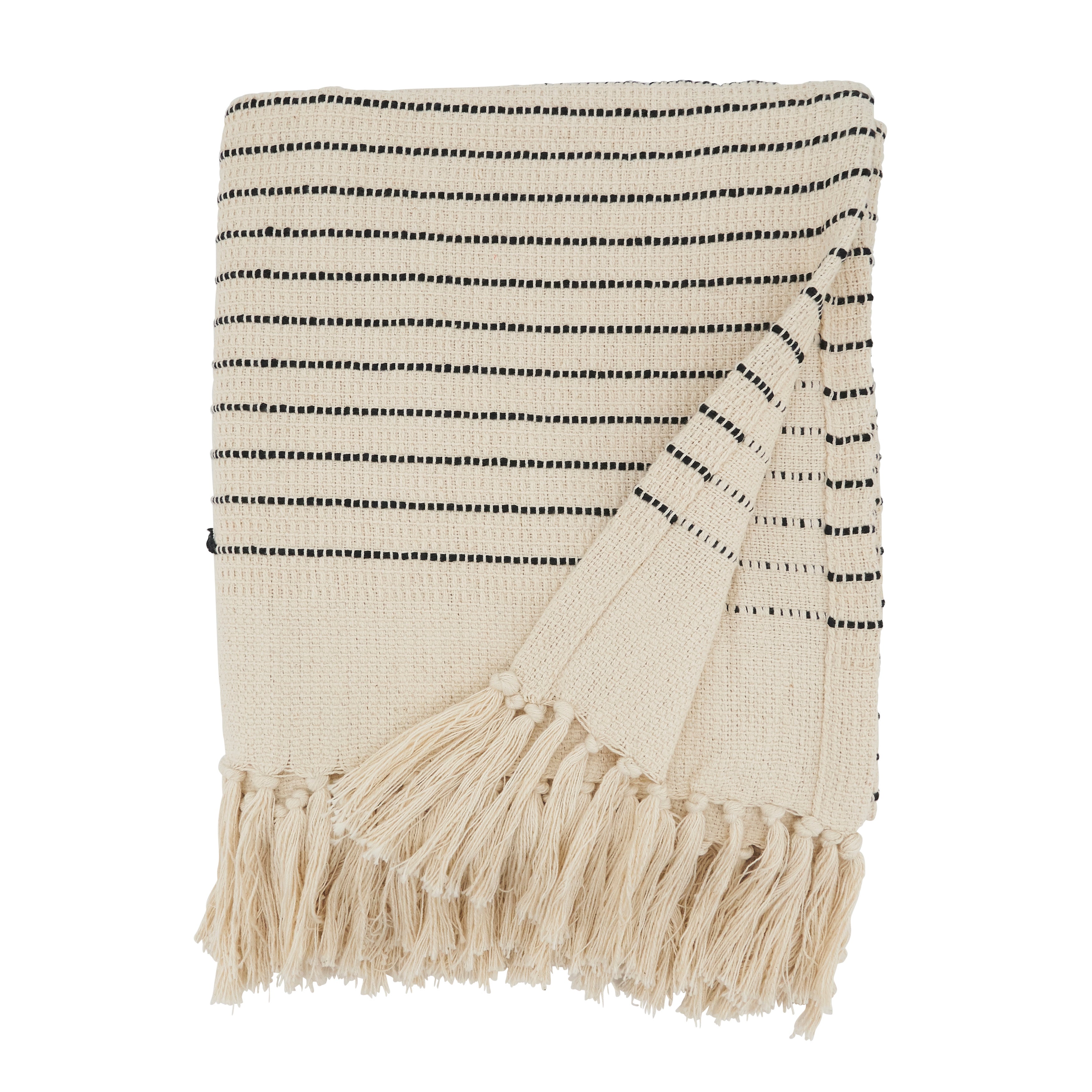Chic Diamond Pattern Fringe Throw Blanket