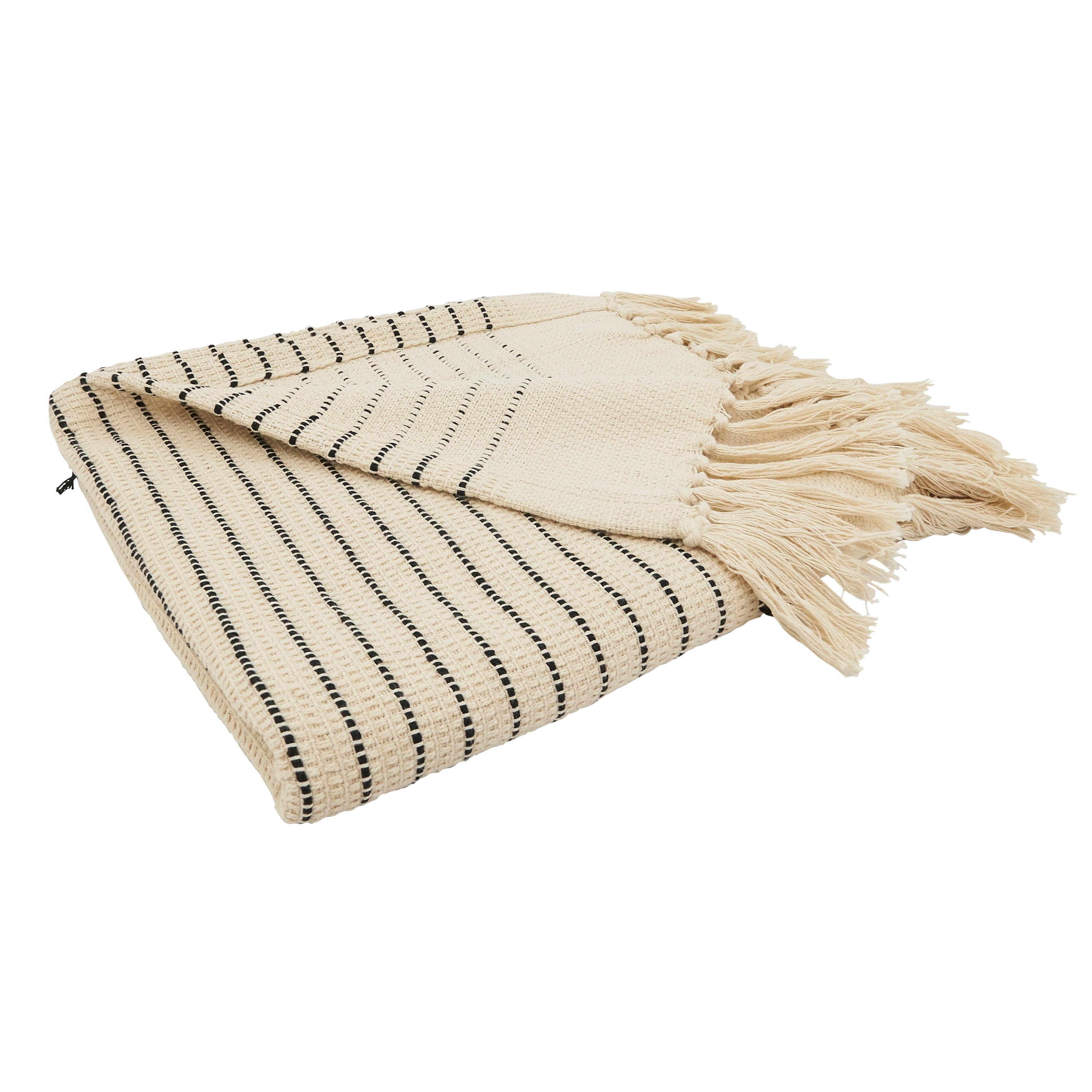 Chic Diamond Pattern Fringe Throw Blanket