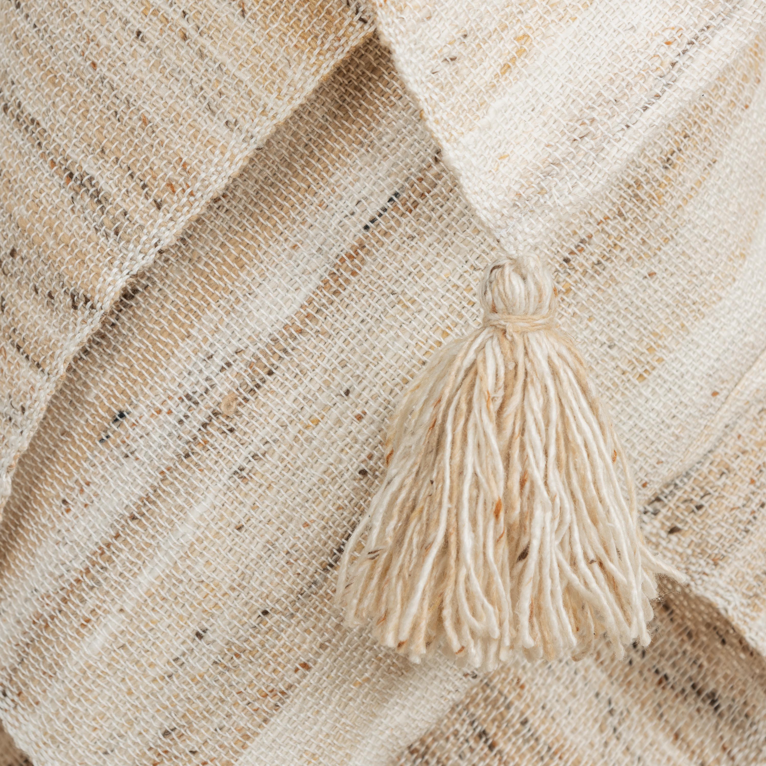 Woven Abstract Tassel Throw