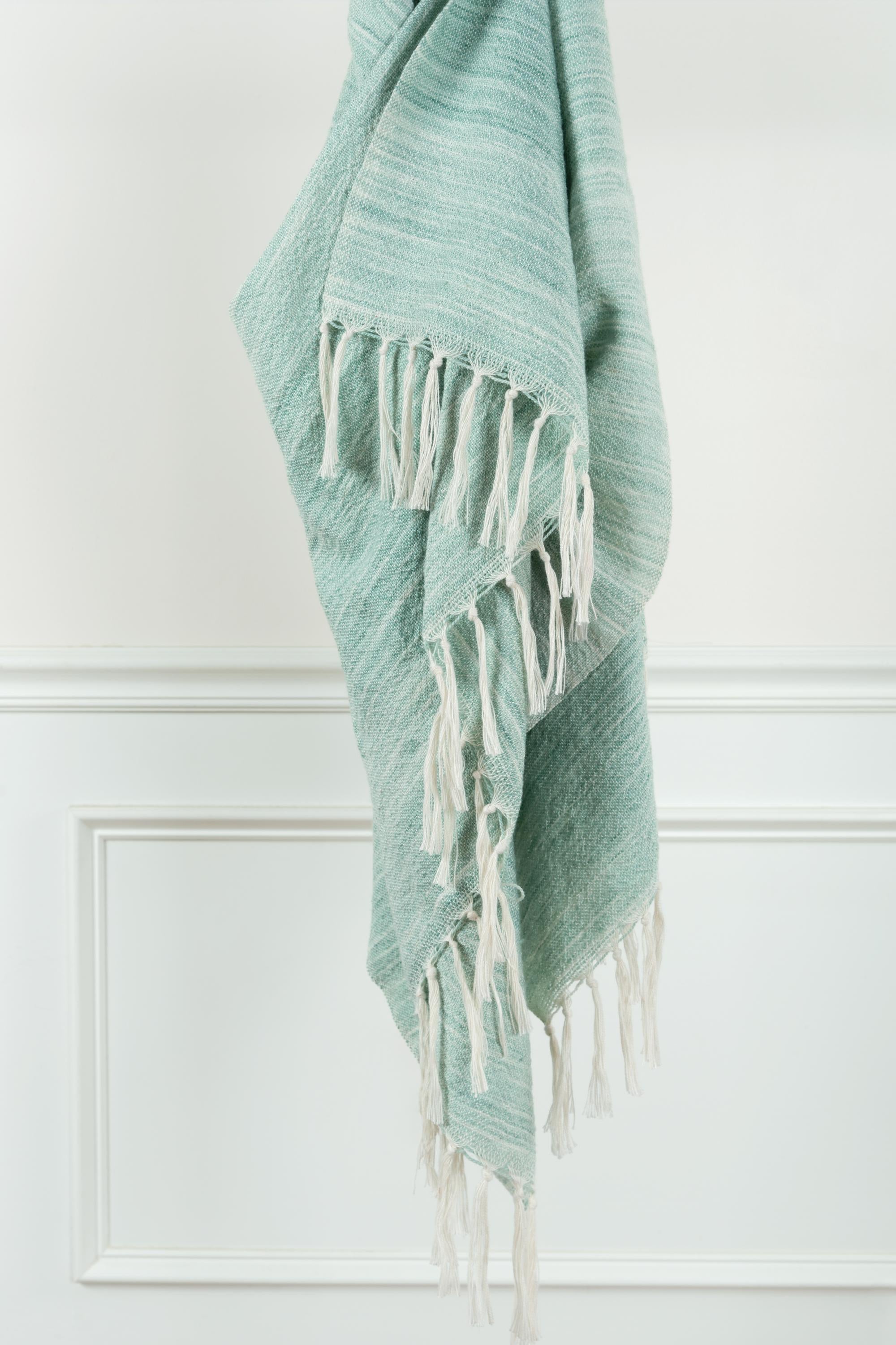 Woven Abstract Fringe Throw