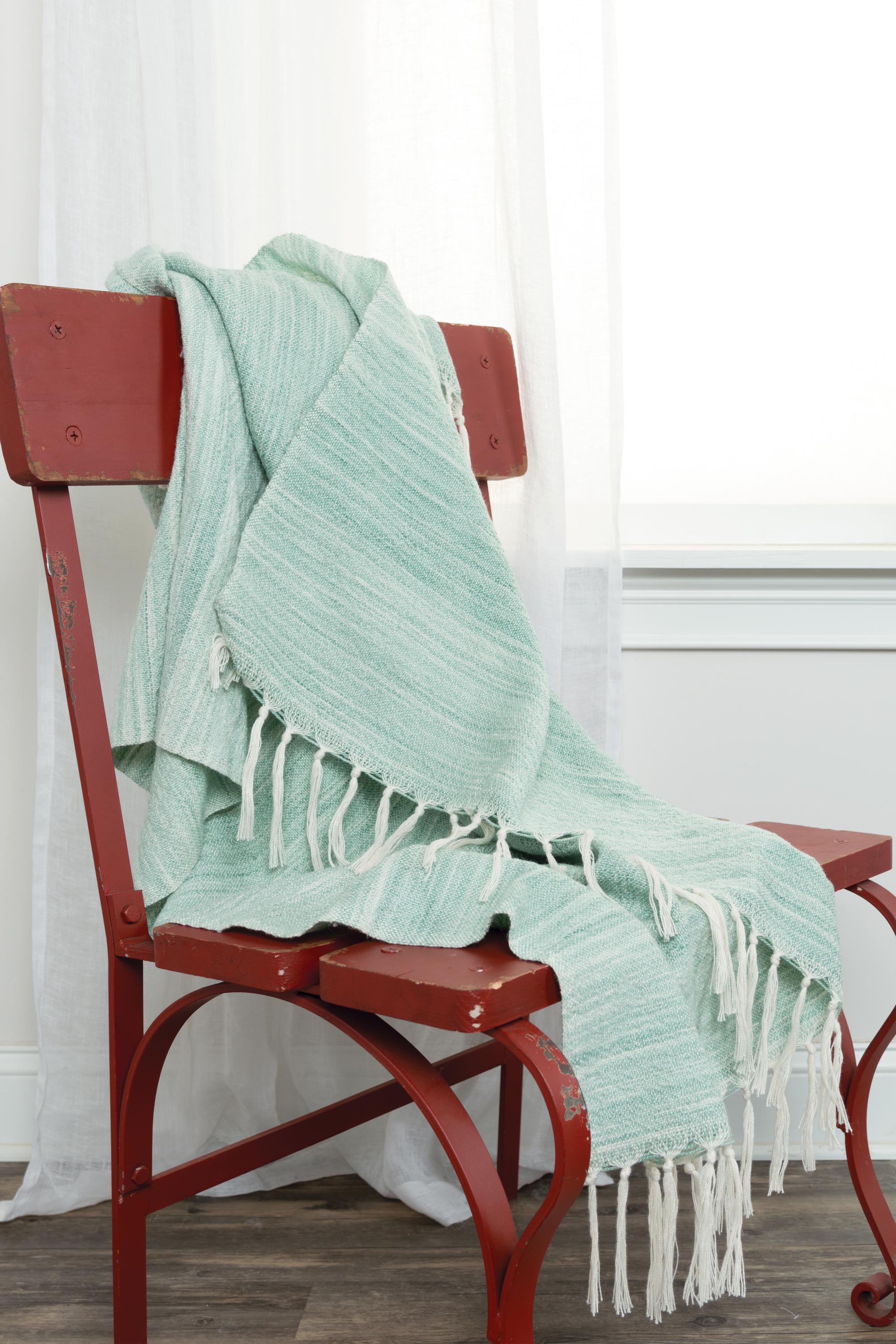 Woven Abstract Fringe Throw