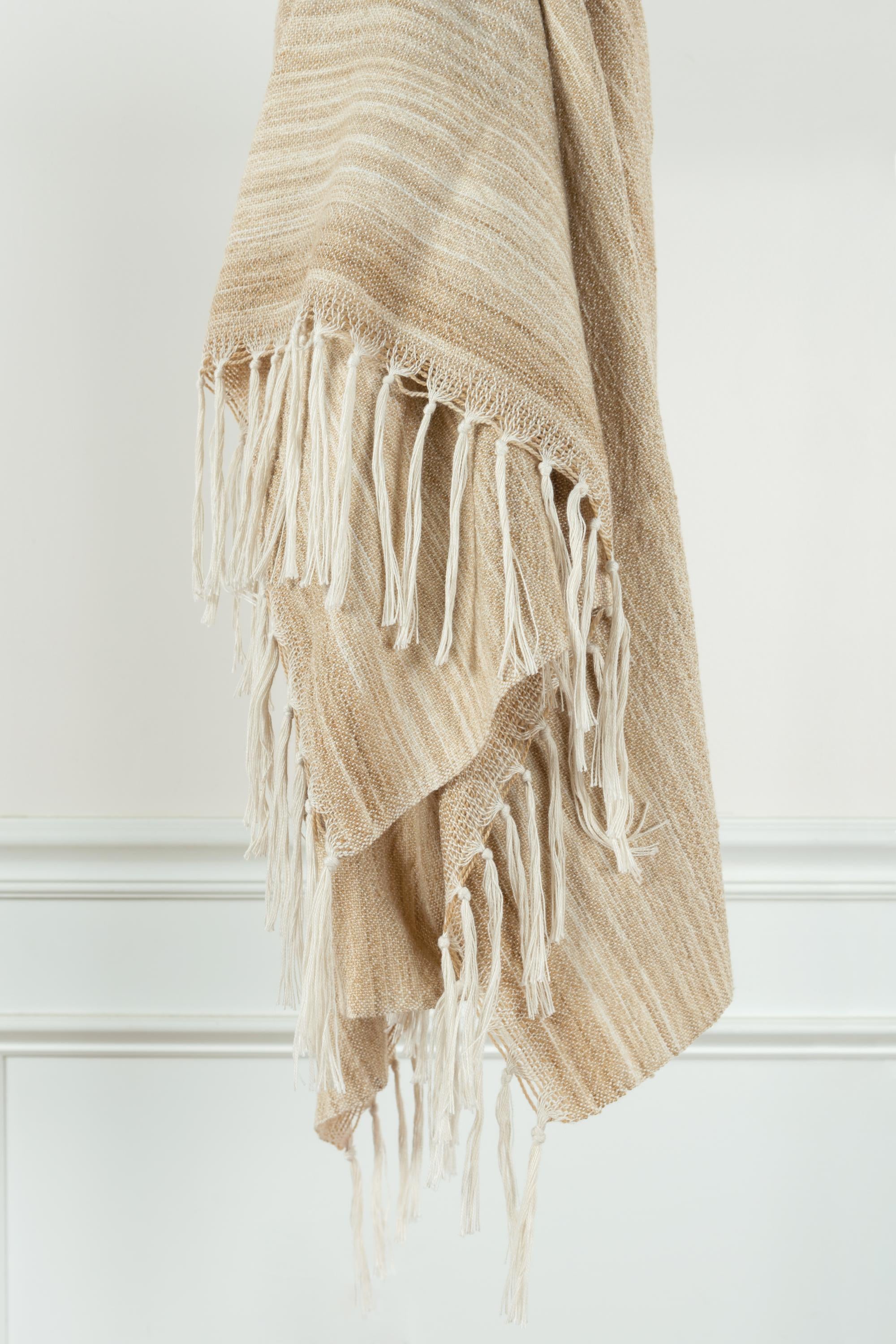 Woven Abstract Fringe Throw