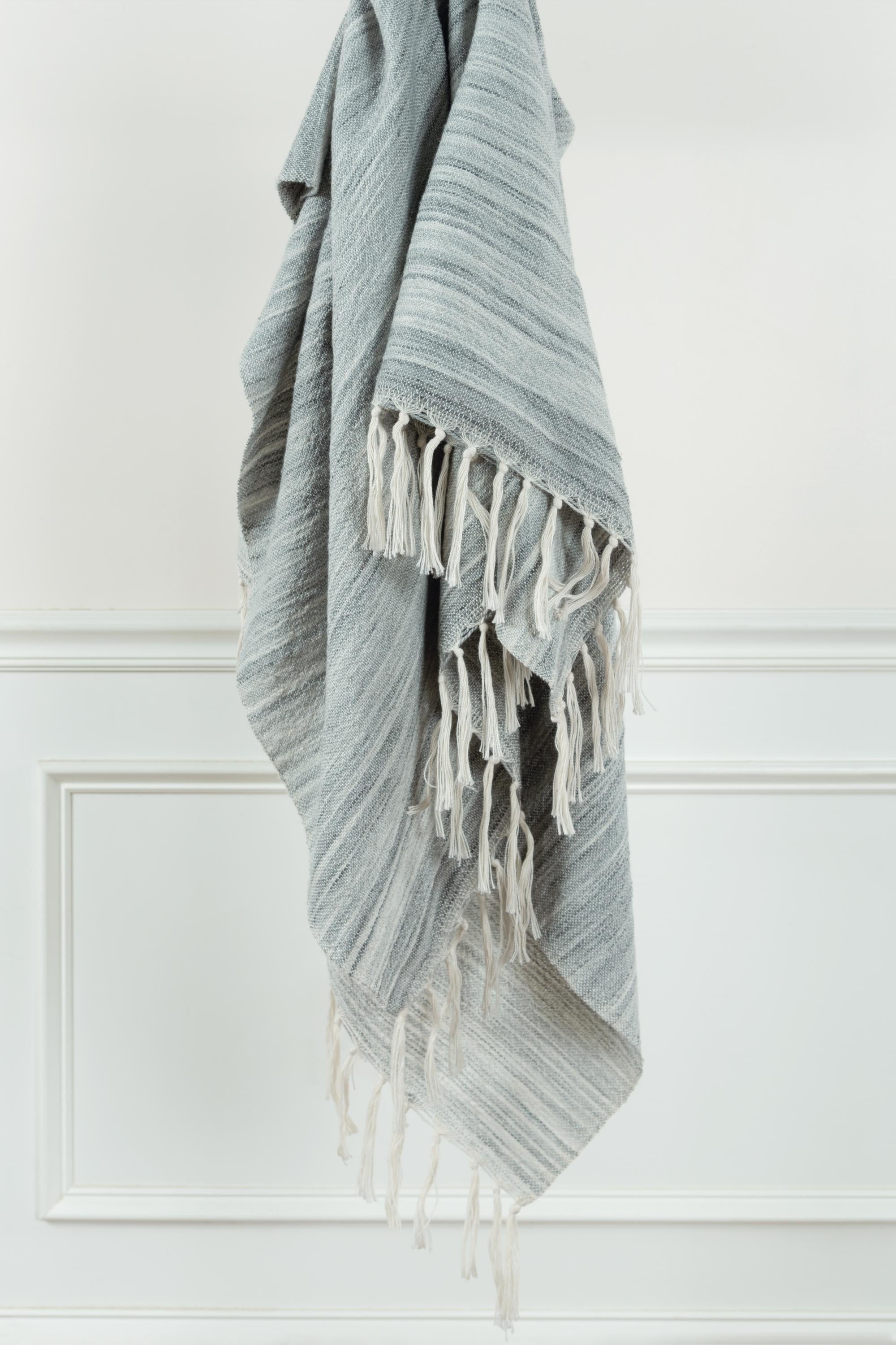 Woven Abstract Fringe Throw