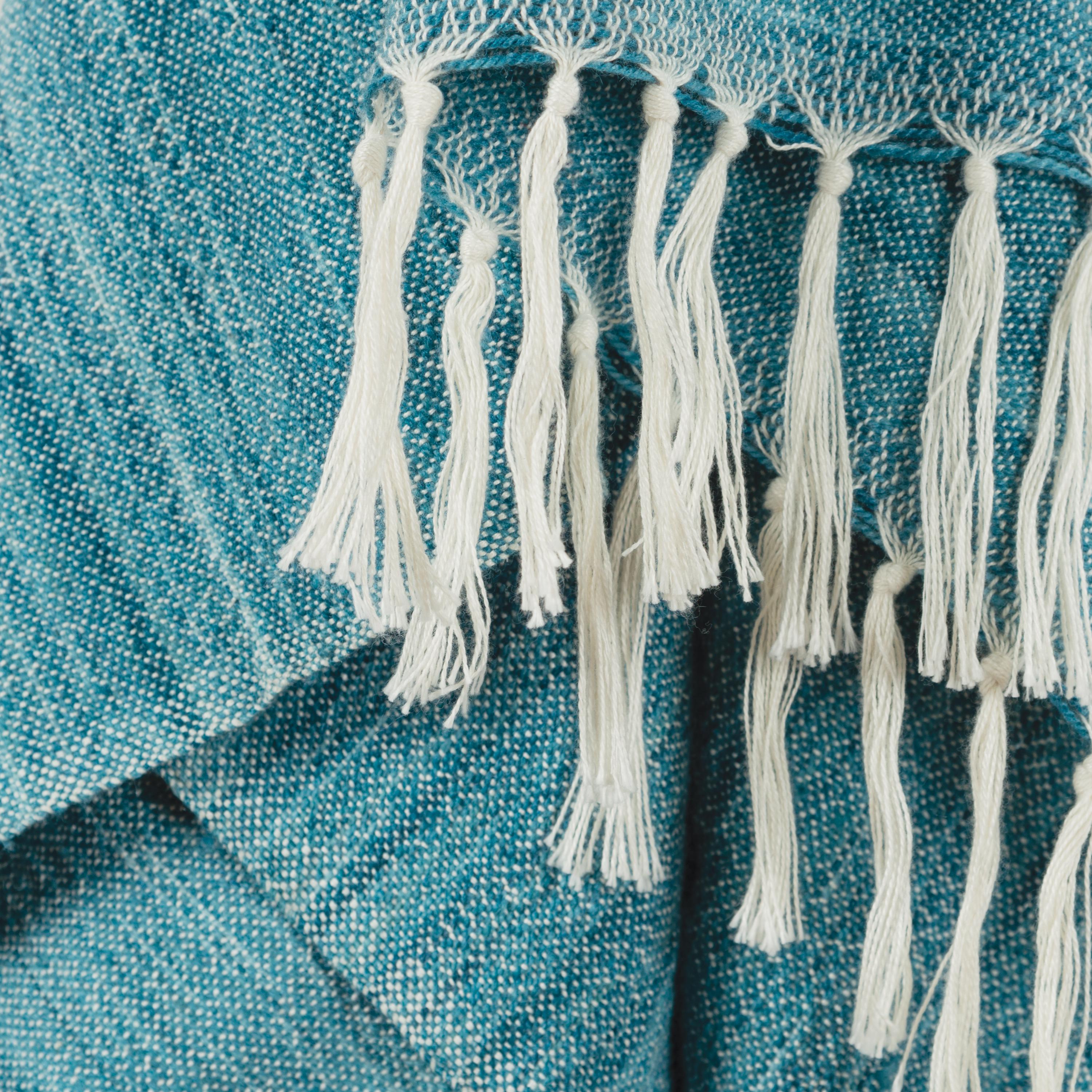 Woven Abstract Fringe Throw