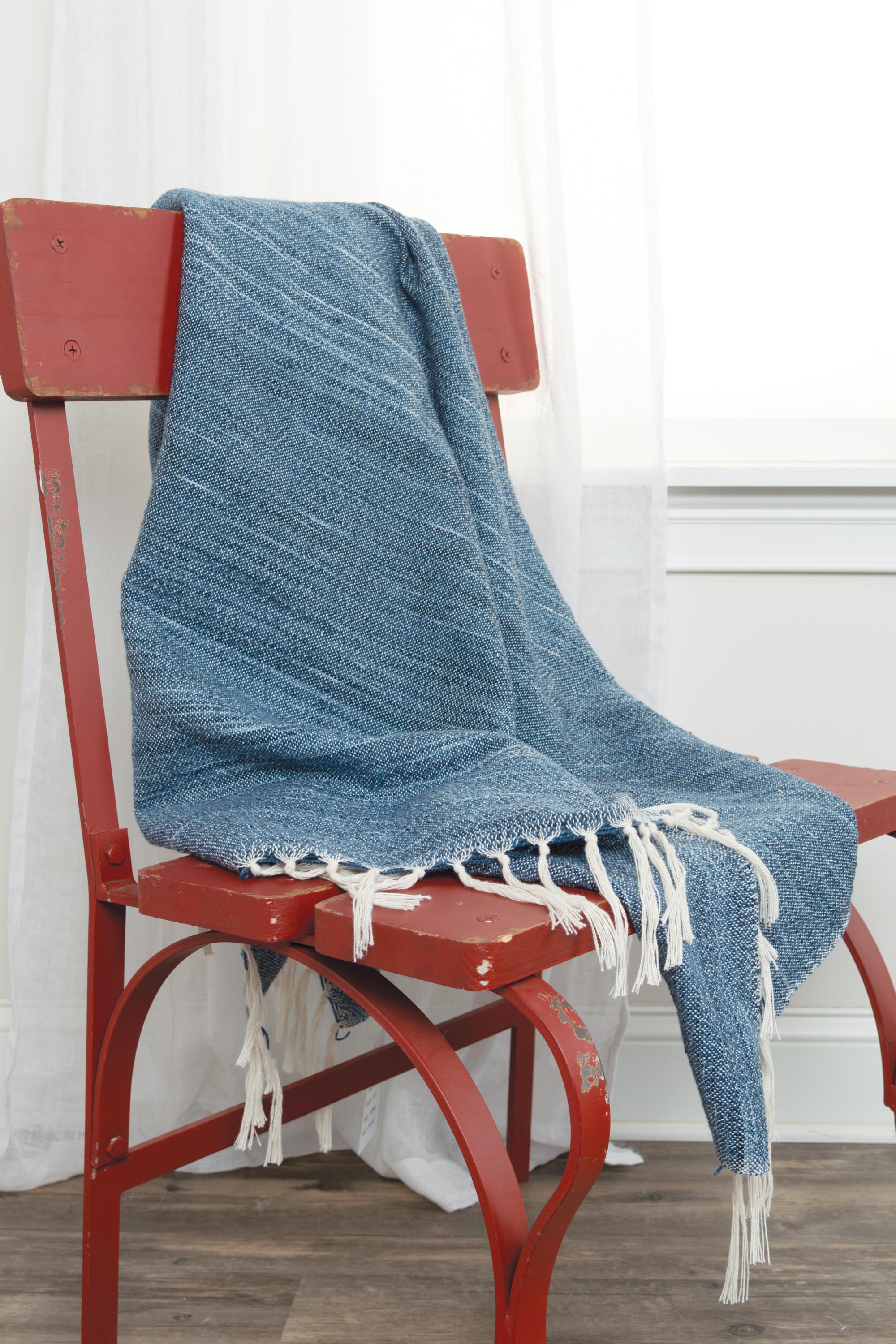 Woven Abstract Fringe Throw