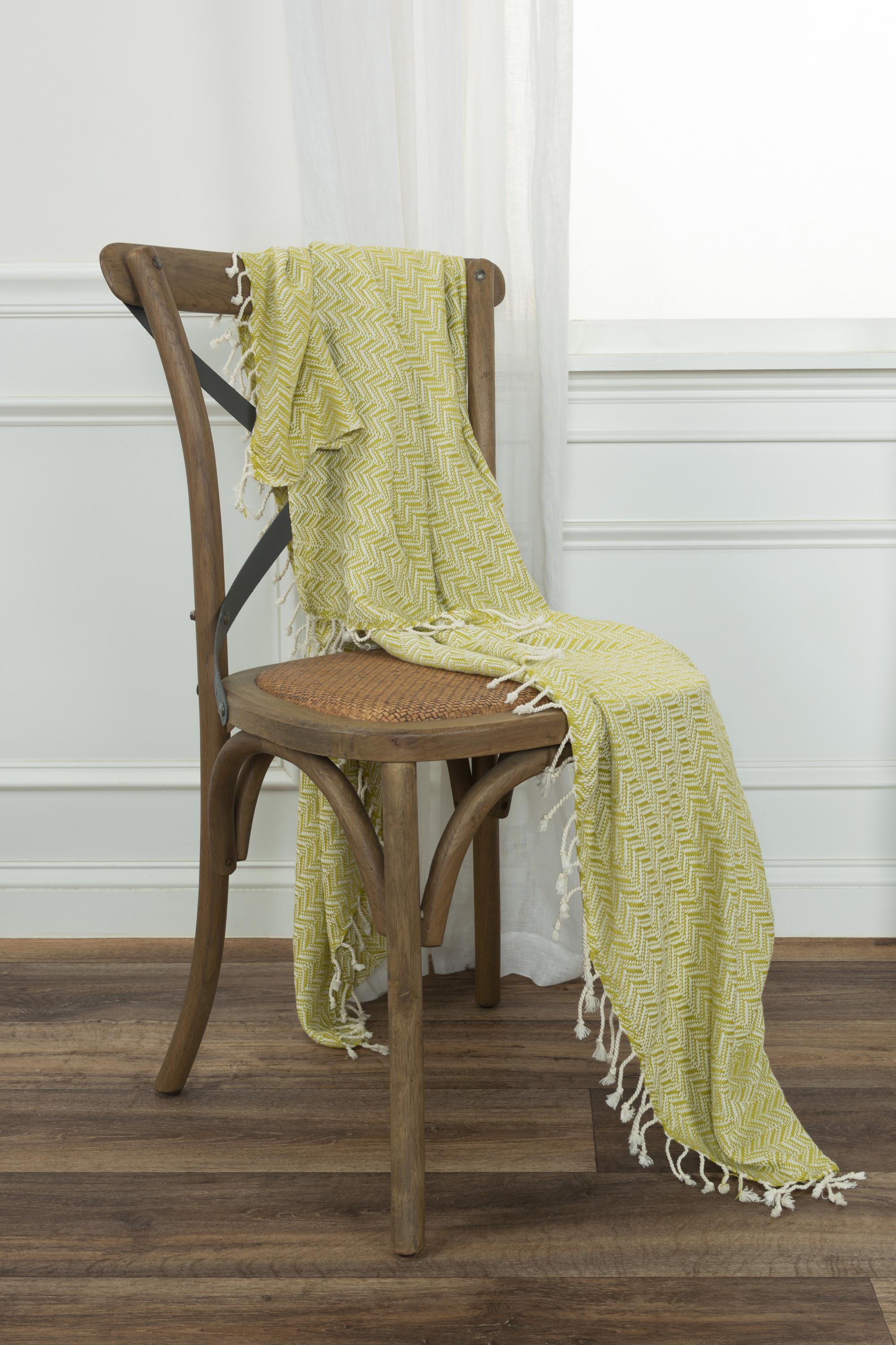 Hand Loomed Chevron 100% Cotton Throw