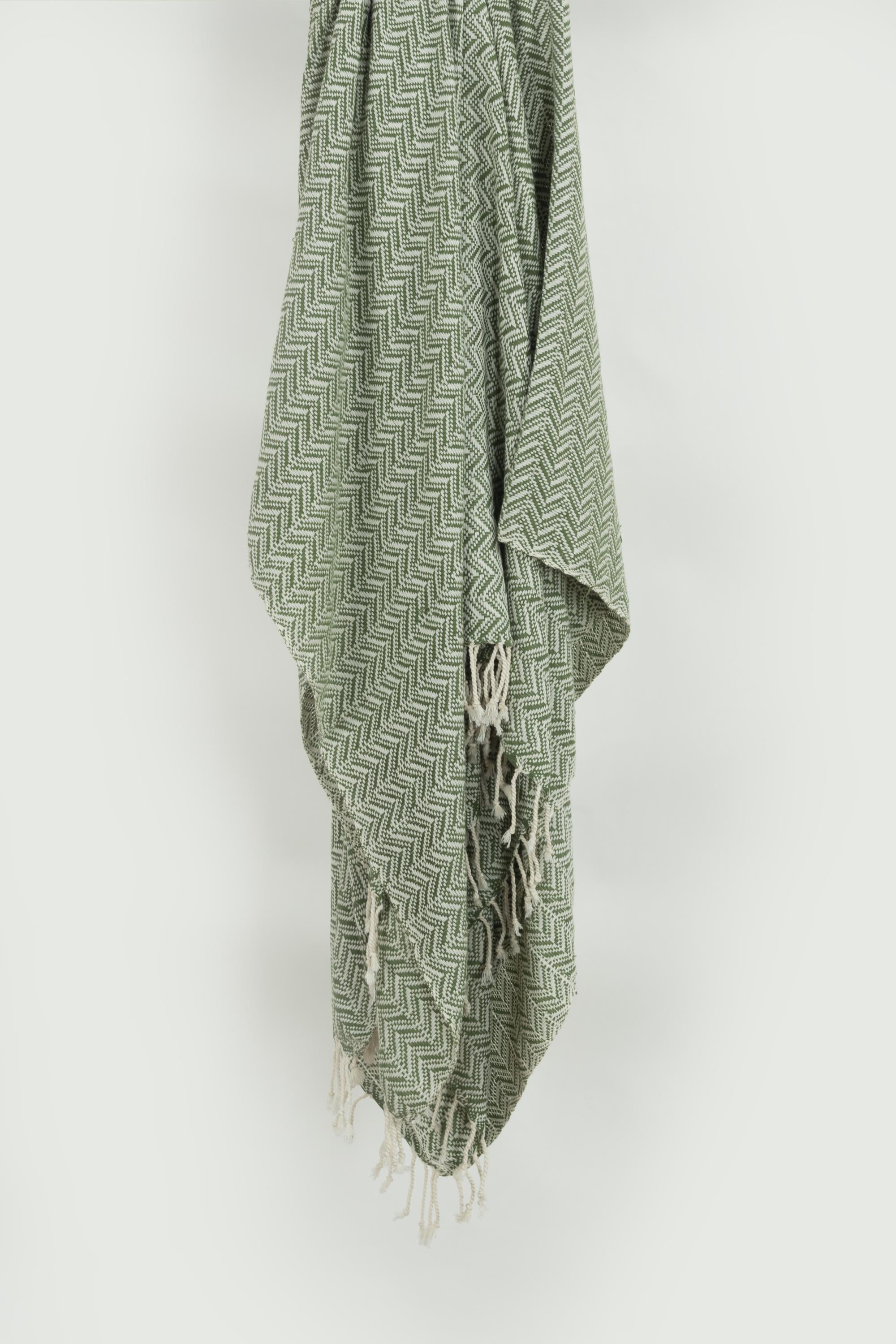 Hand Loomed Chevron 100% Cotton Throw