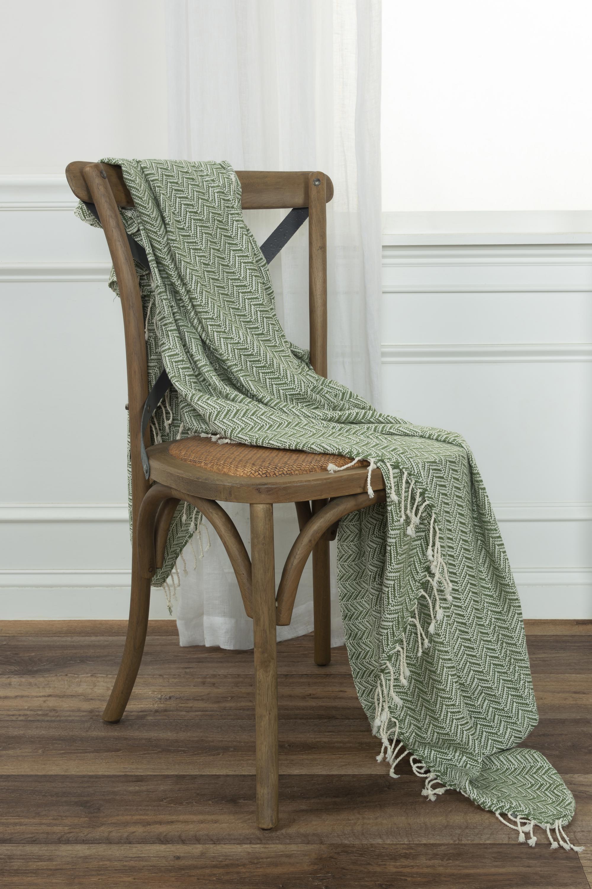 Hand Loomed Chevron 100% Cotton Throw