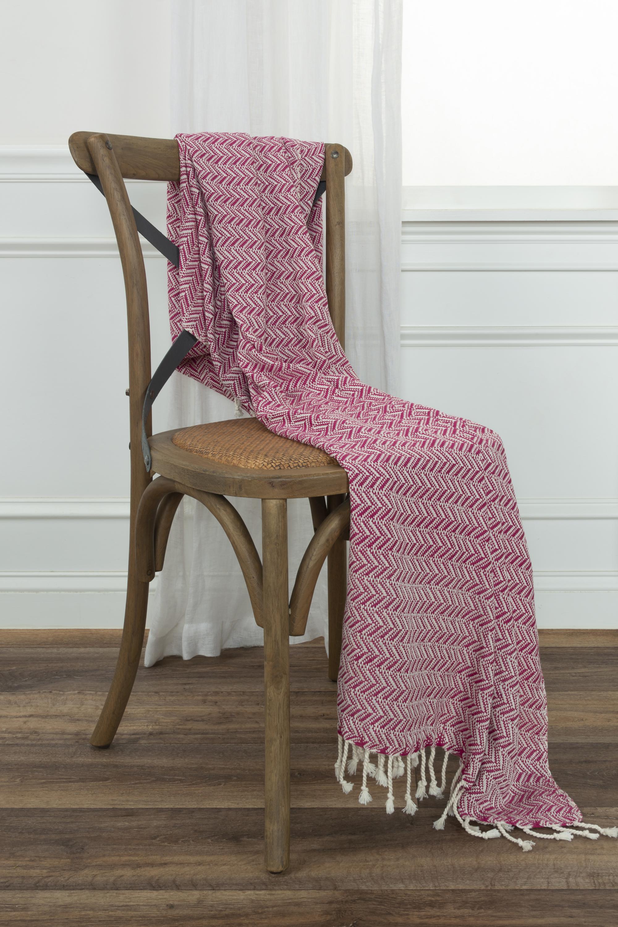 Hand Loomed Chevron 100% Cotton Throw
