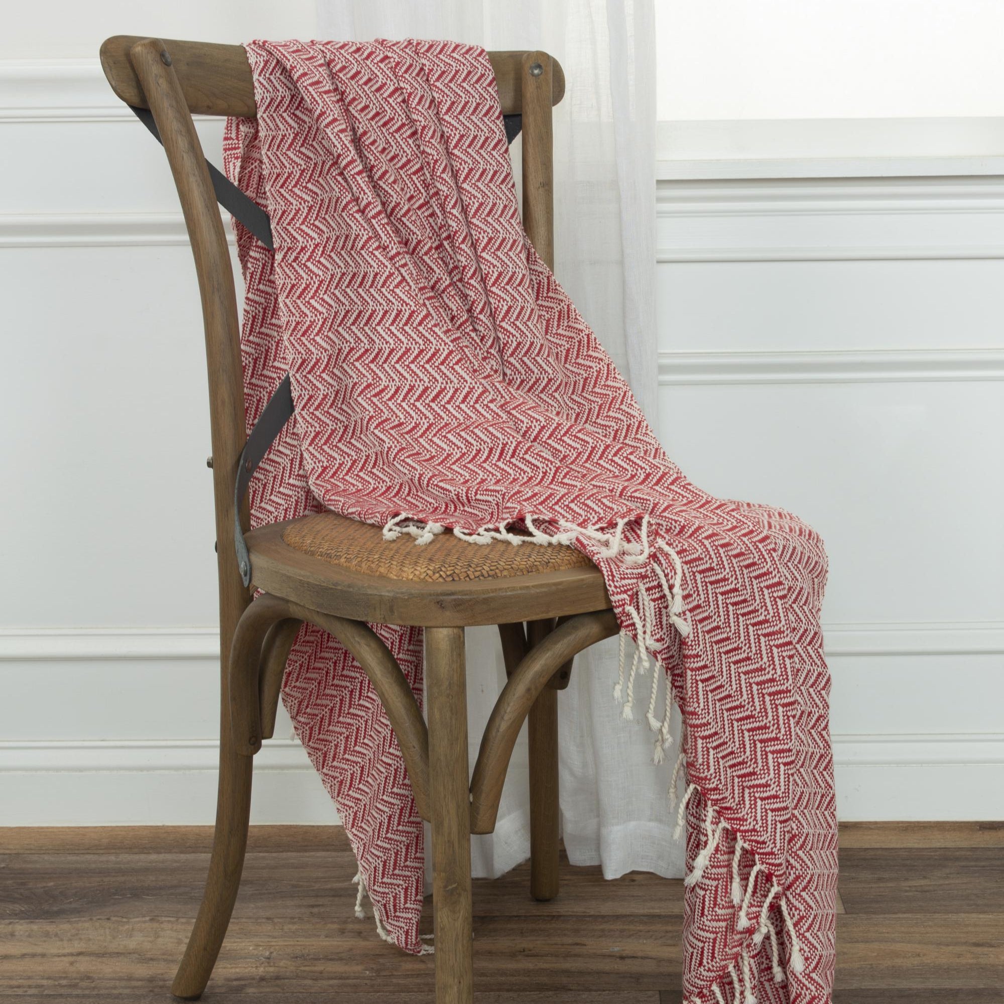 Hand Loomed Chevron 100% Cotton Throw
