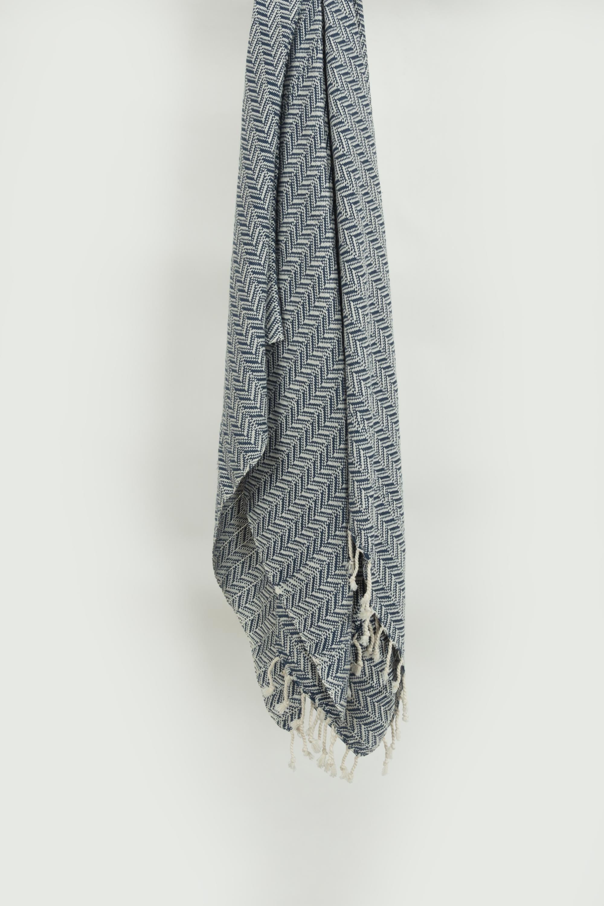 Hand Loomed Chevron 100% Cotton Throw