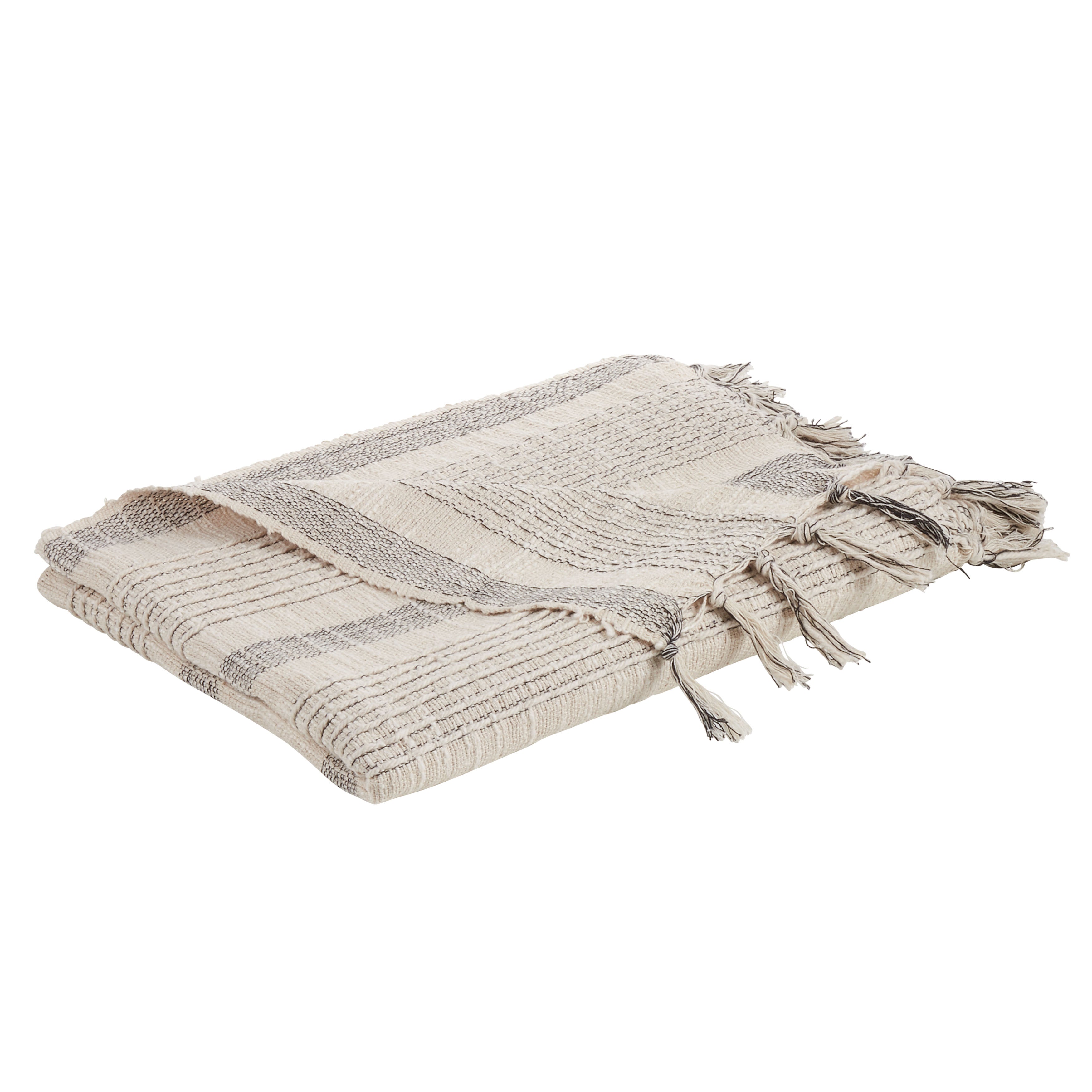 Striped Woven Throw Blanket