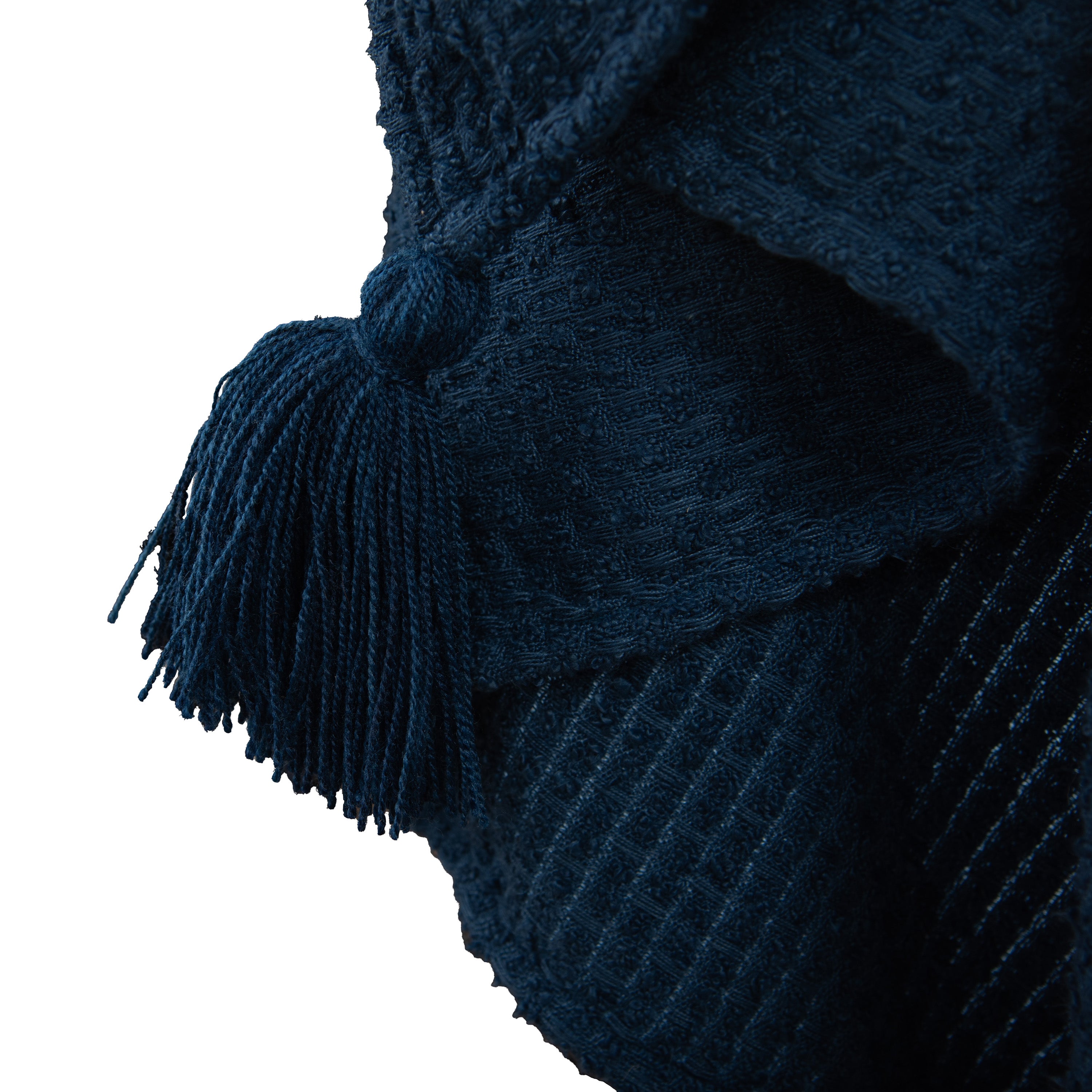 Indoor/Outdoor Solid Tassel Decorative Throw Blanket