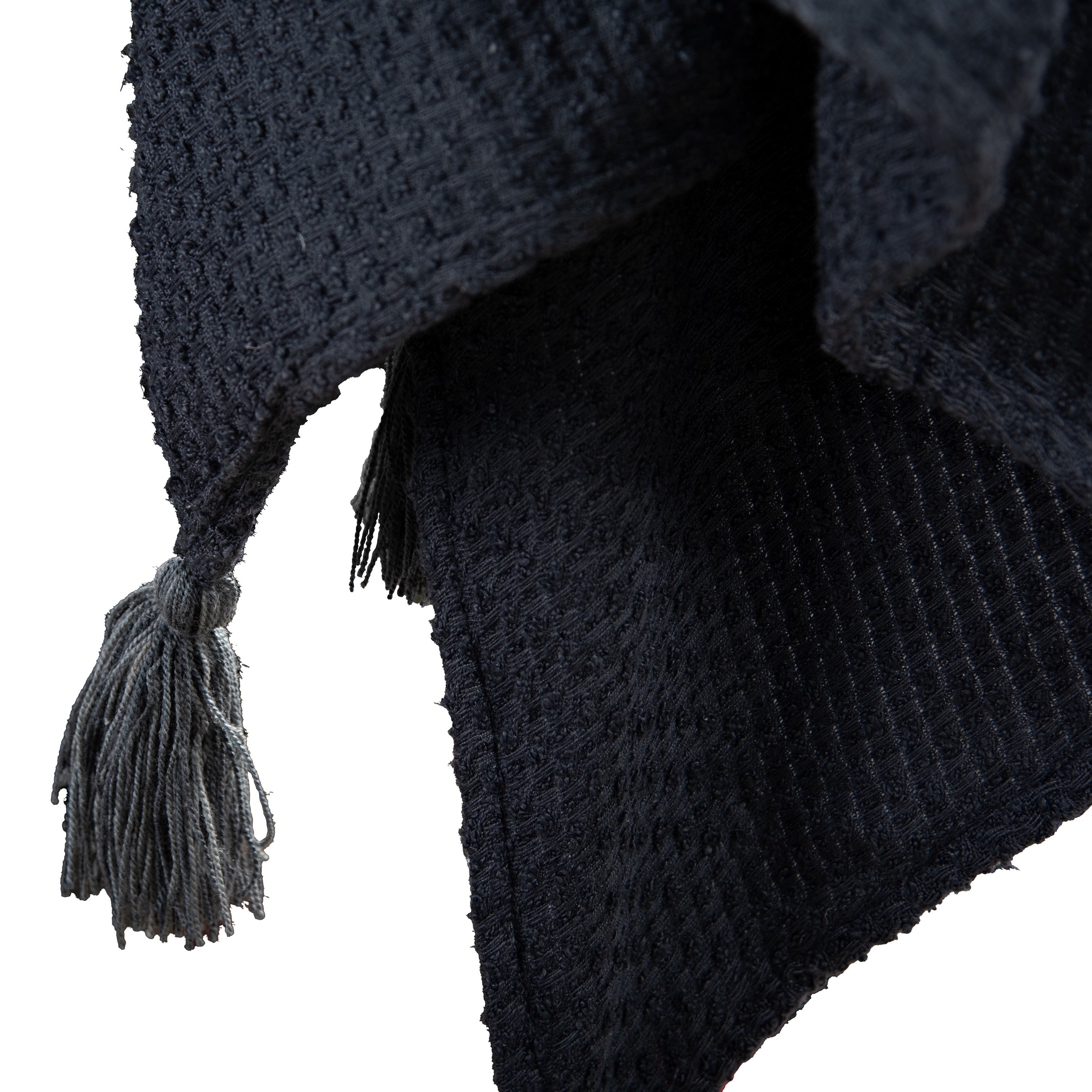 Indoor/Outdoor Solid Tassel Decorative Throw Blanket