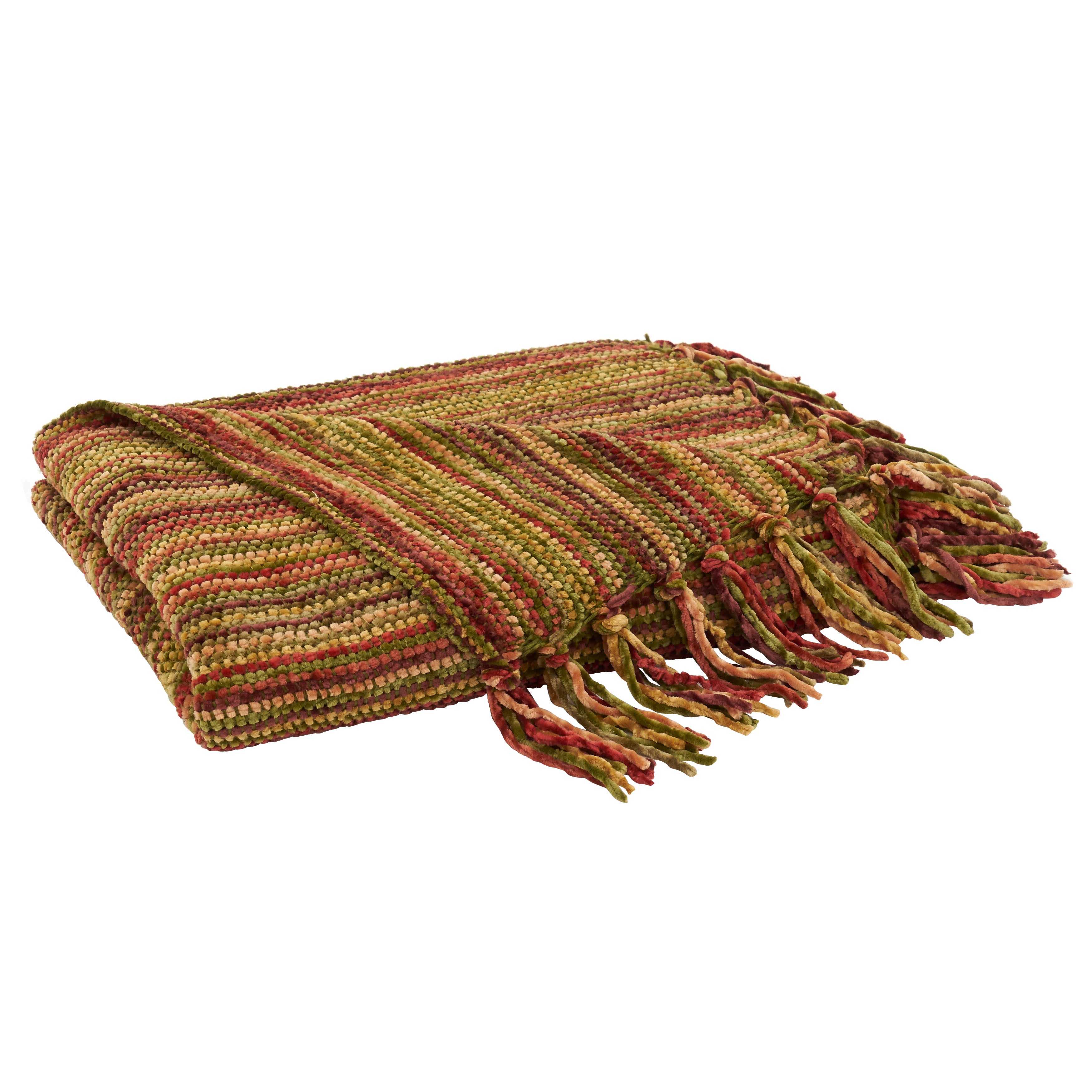 Multicolor Chenille Throw Blanket
