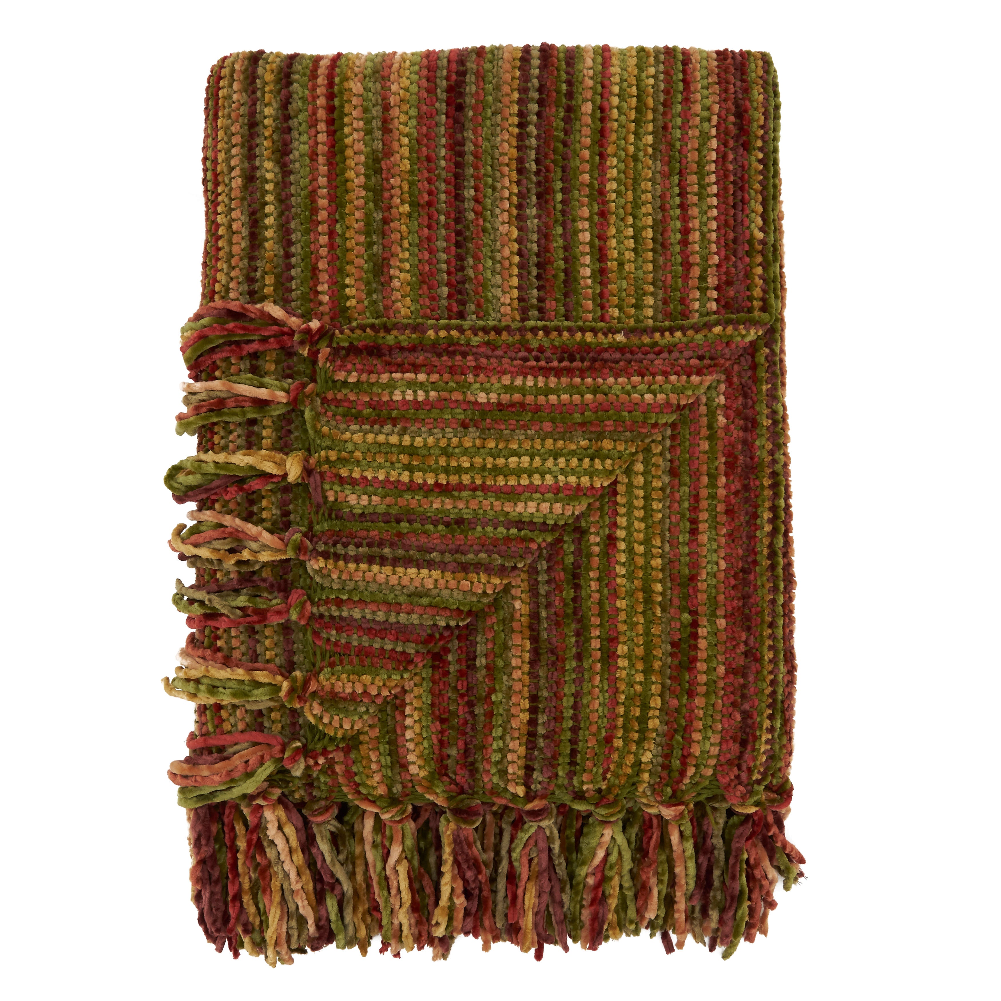 Multicolor Chenille Throw Blanket