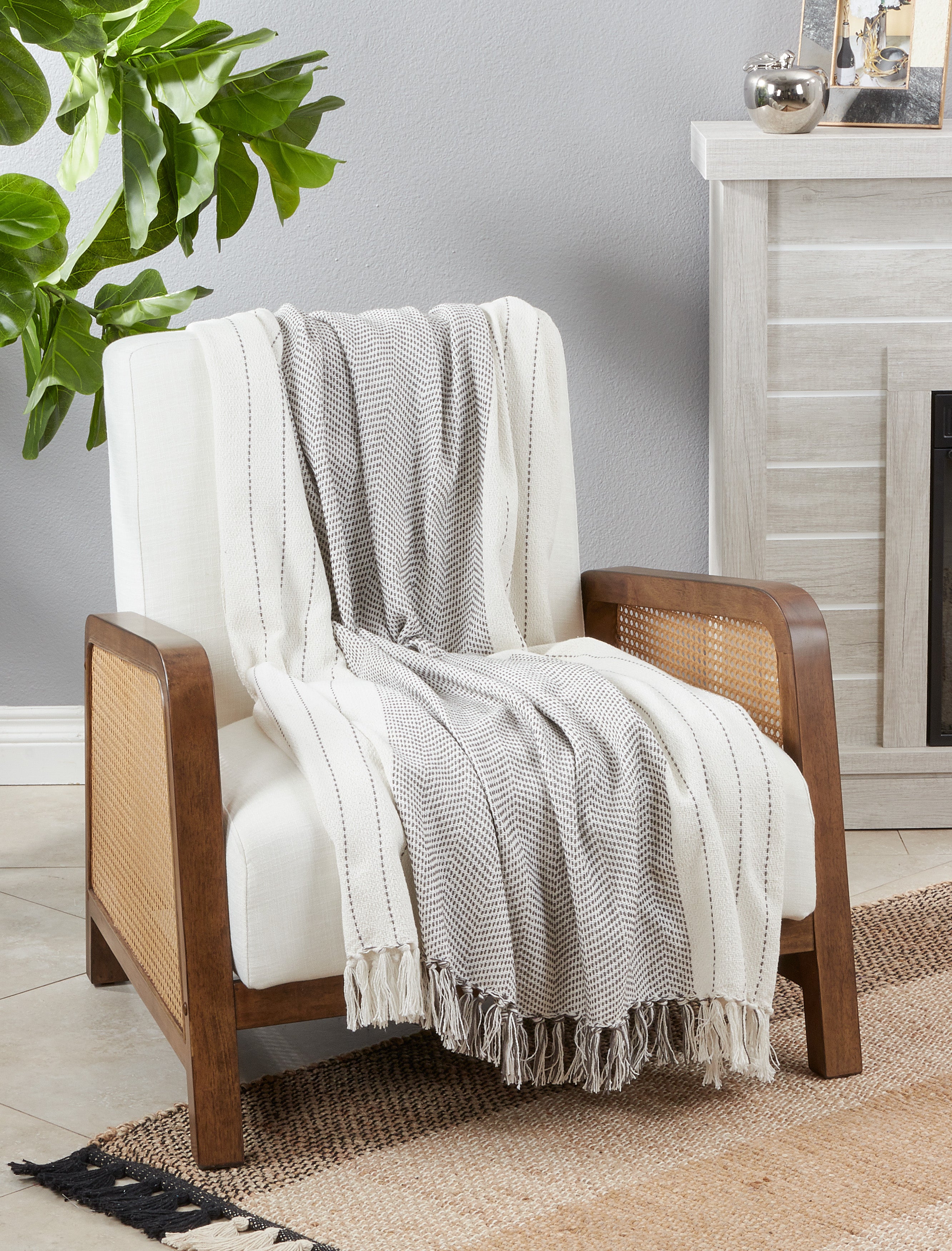 Kantha Stitch Throw Blanket