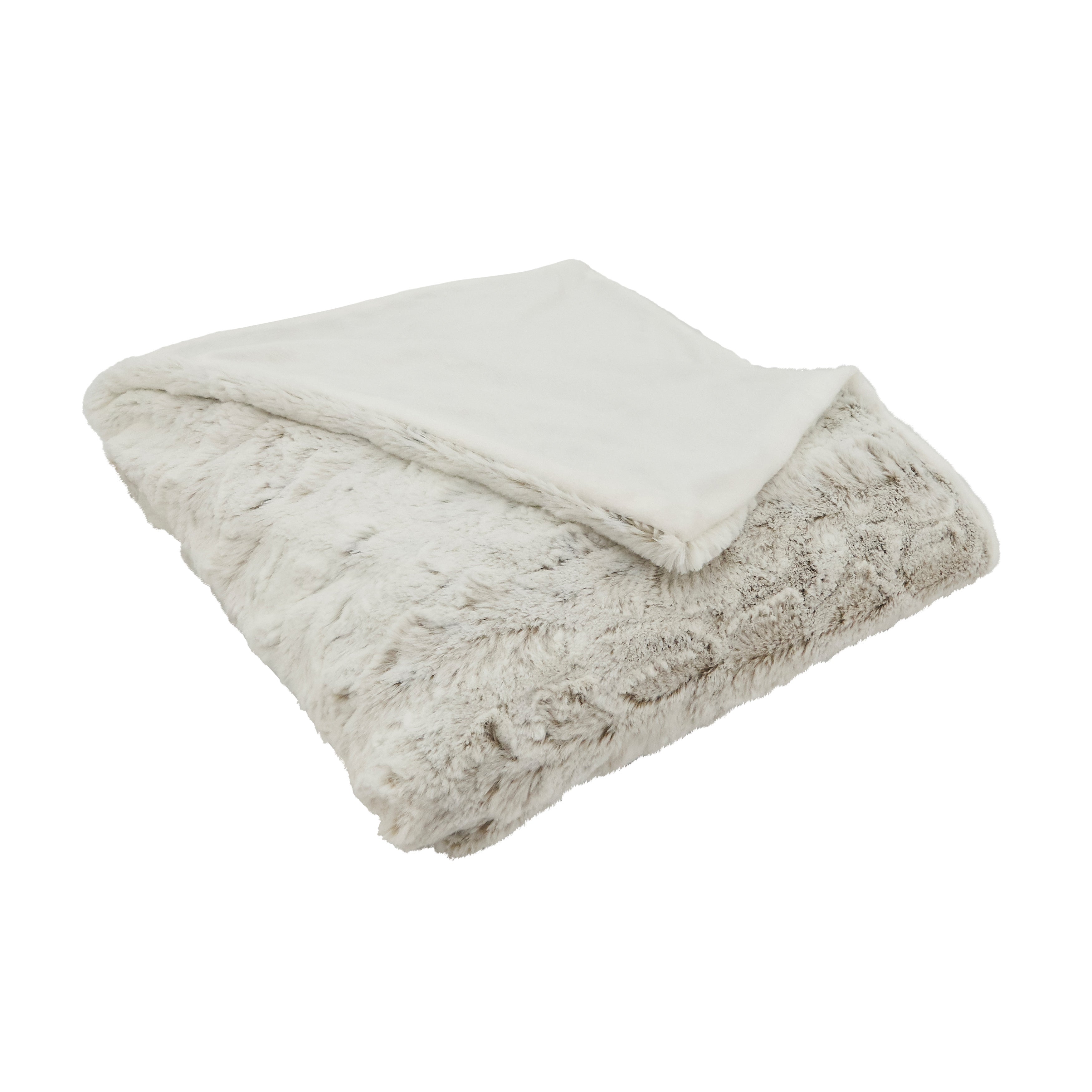 Plush Paradise Faux Fur Throw Blanket