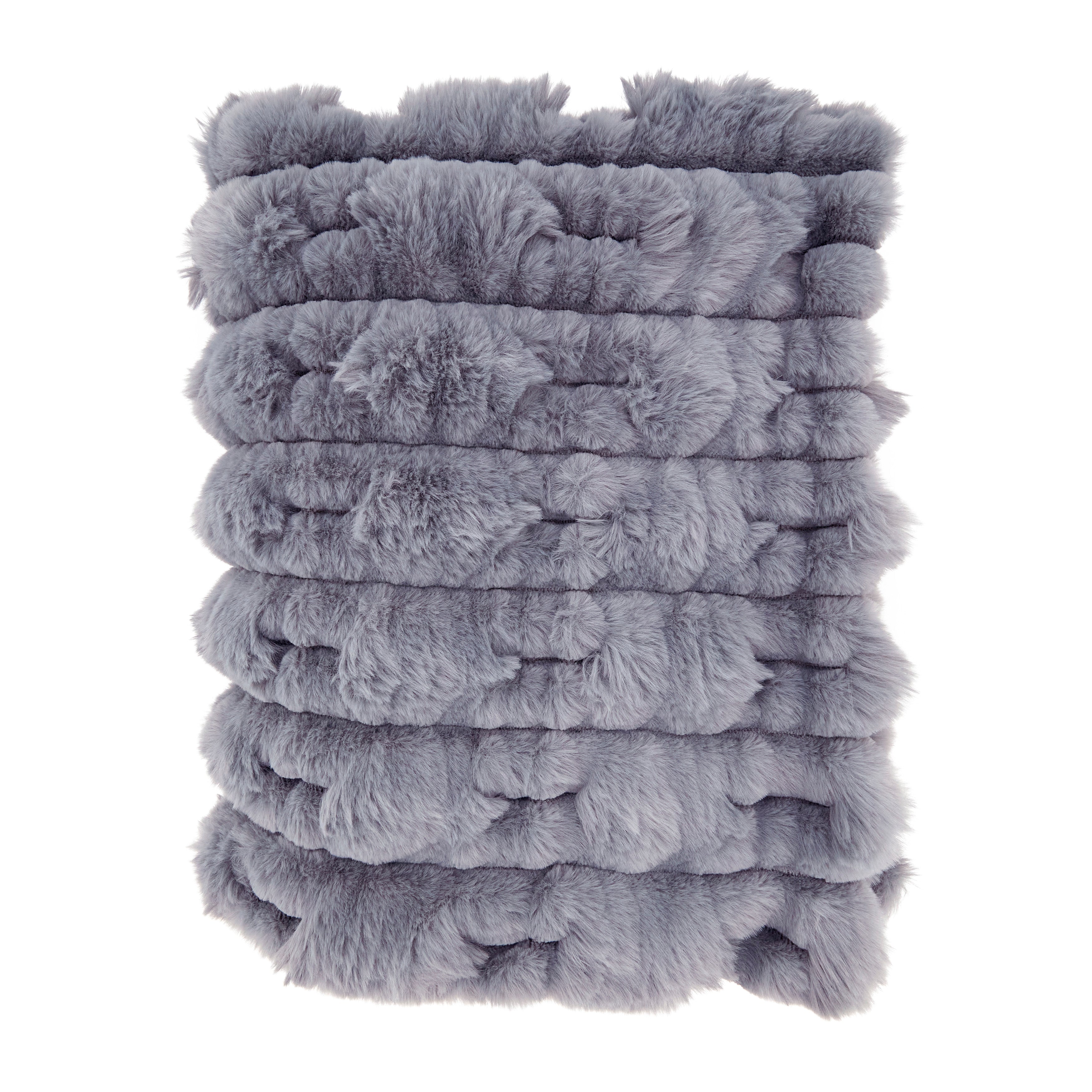 Furry Haven Faux Rabbit Fur Throw Blanket