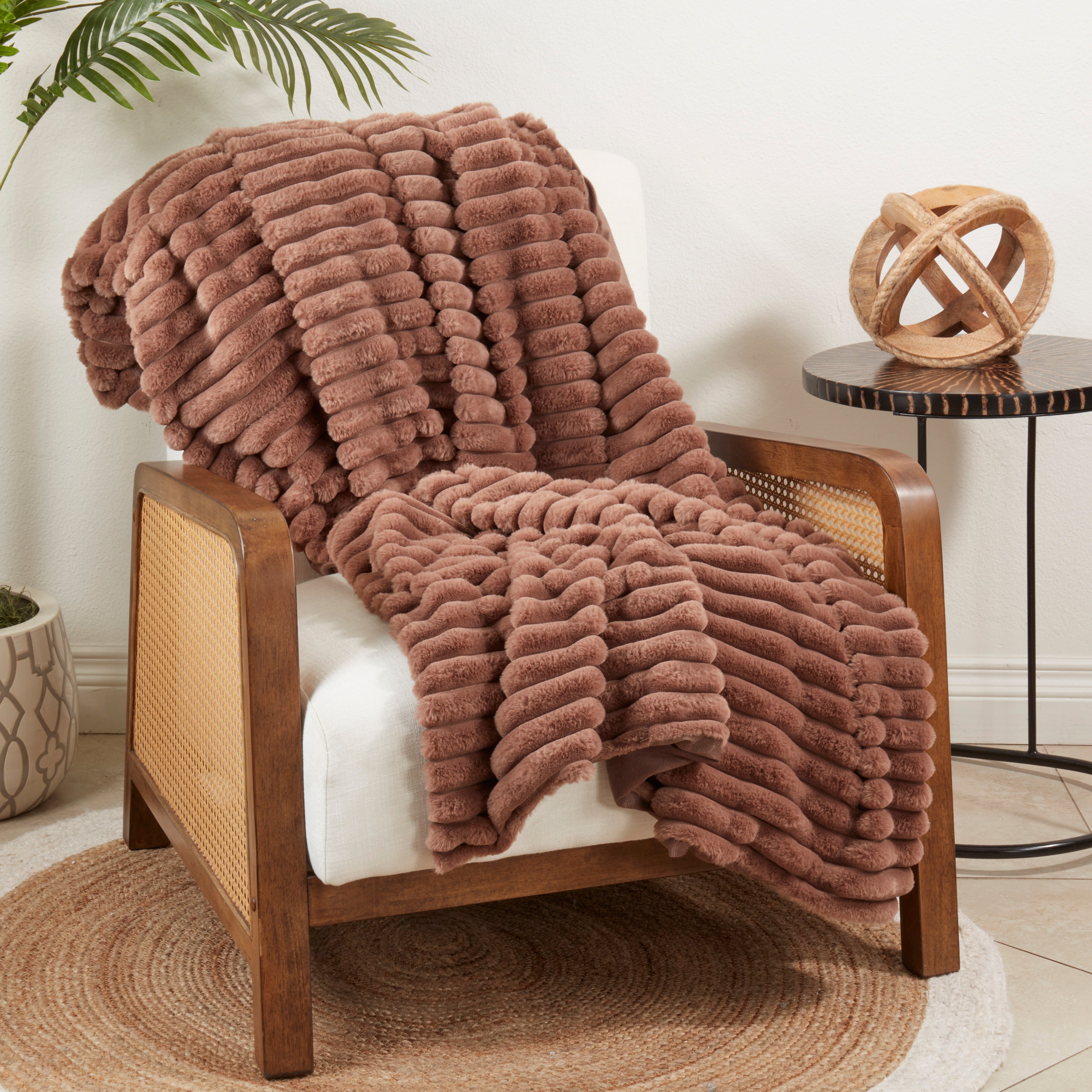 Cozy Comfort Faux Rabbit Fur Throw Blanket
