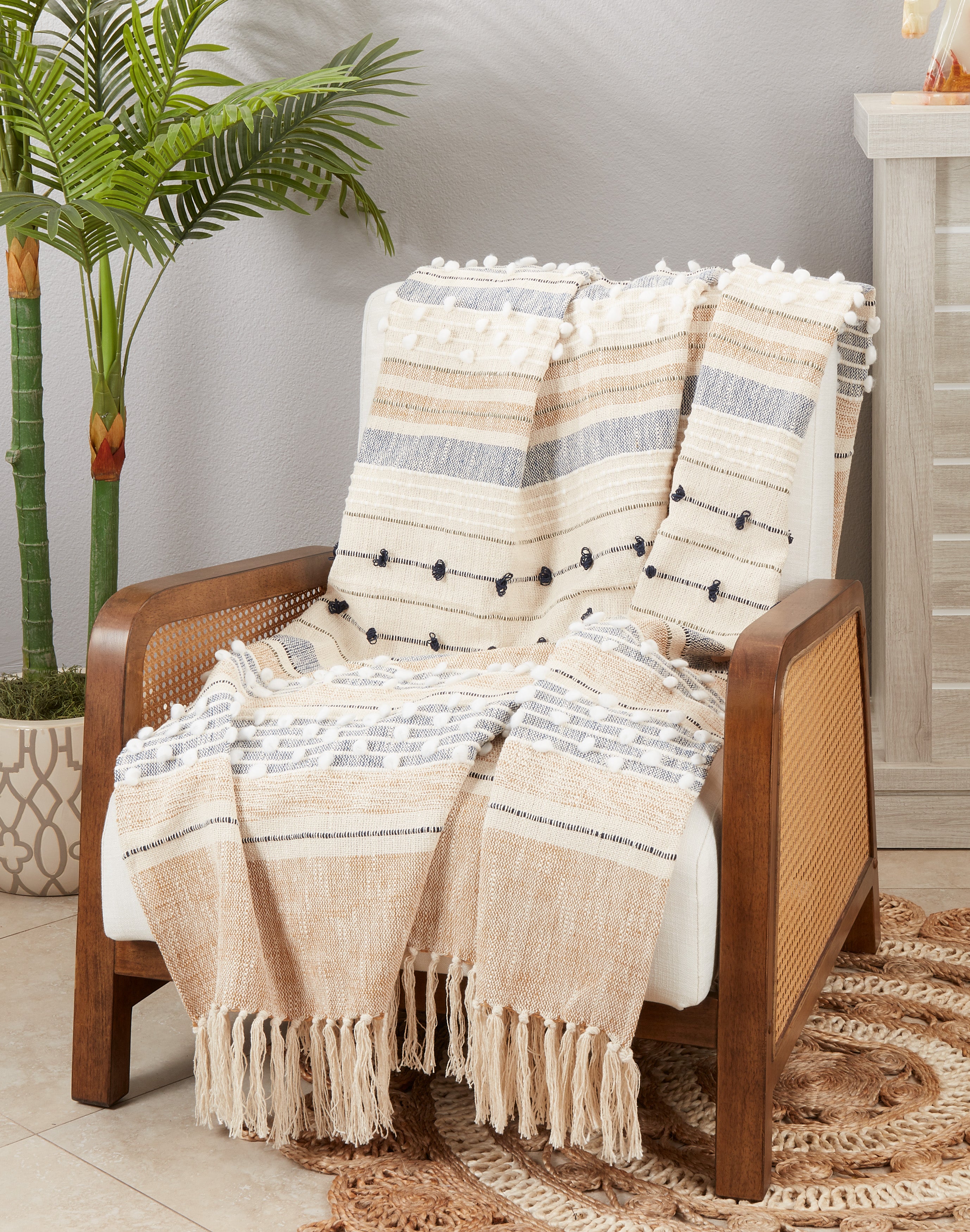 Woven Stripe Sensation Throw Blanket
