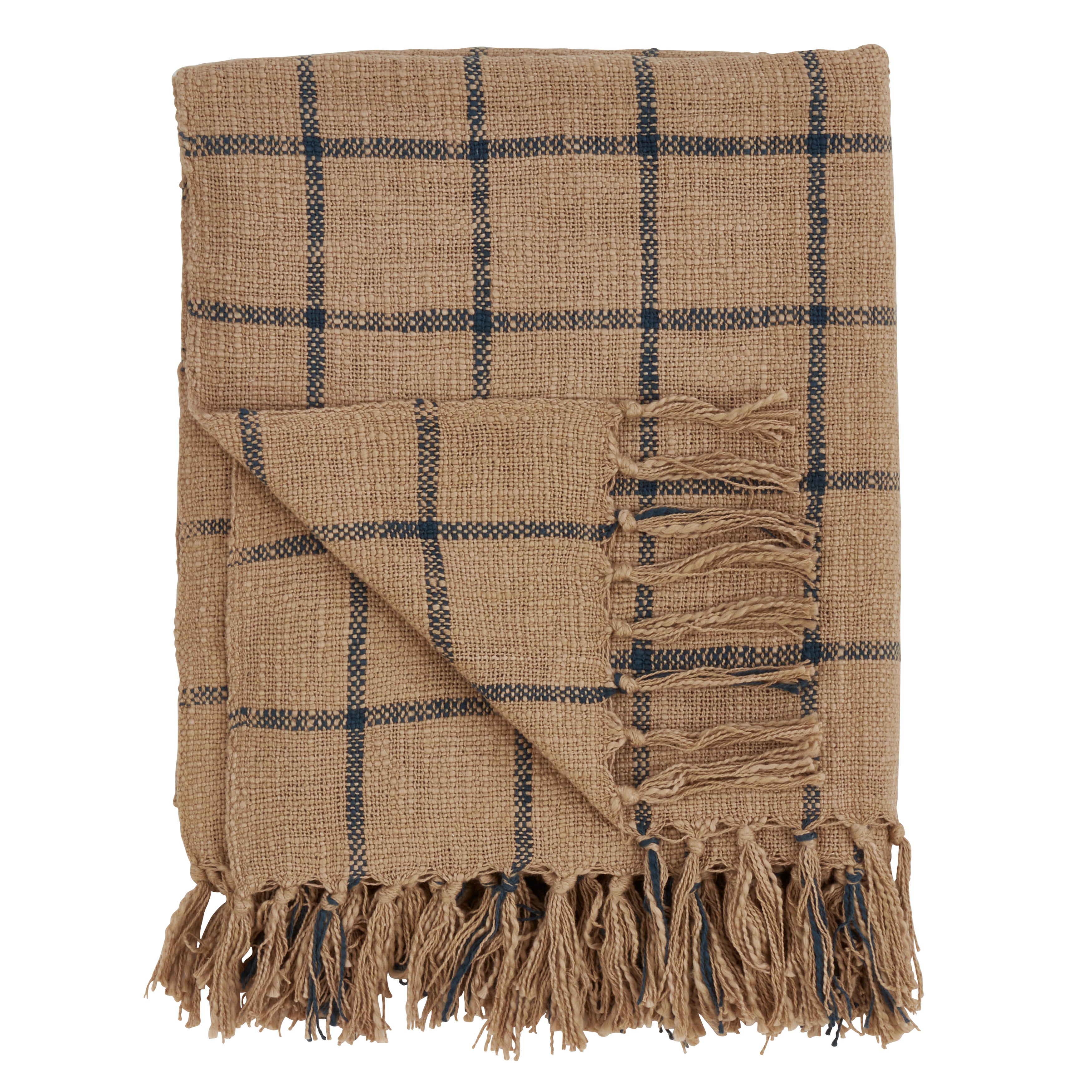 Checkered Cotton Throw Blanket
