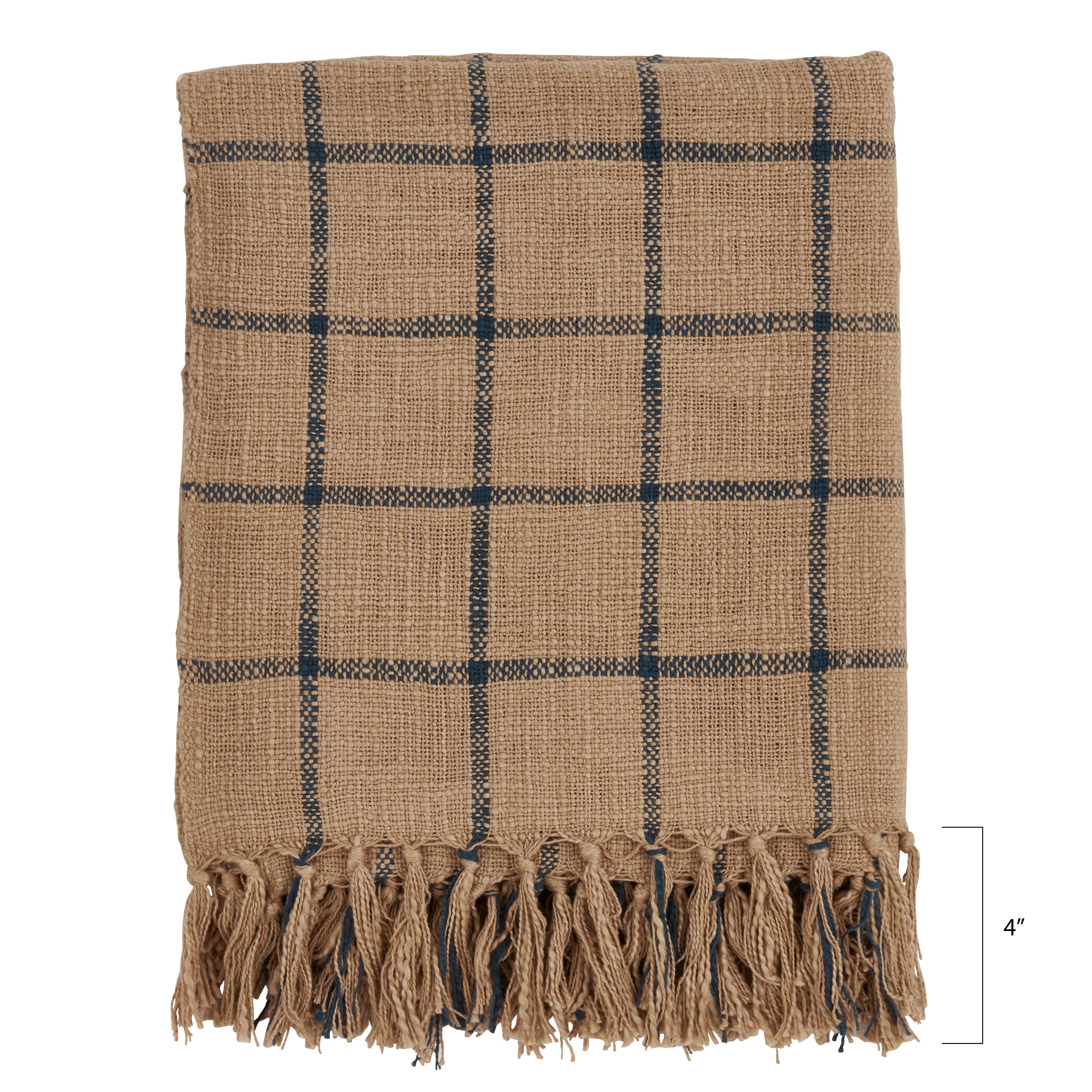 Checkered Cotton Throw Blanket