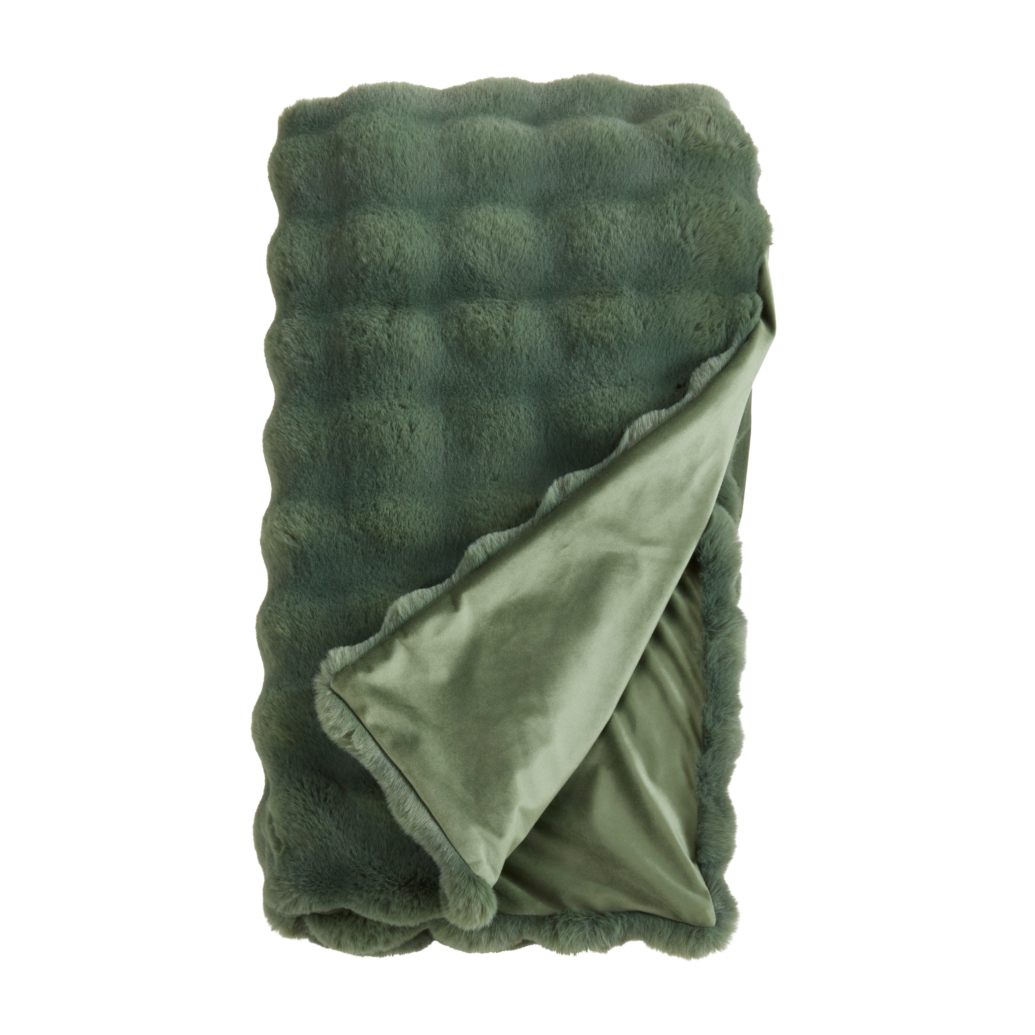 Plush Faux Fur Throw Blanket