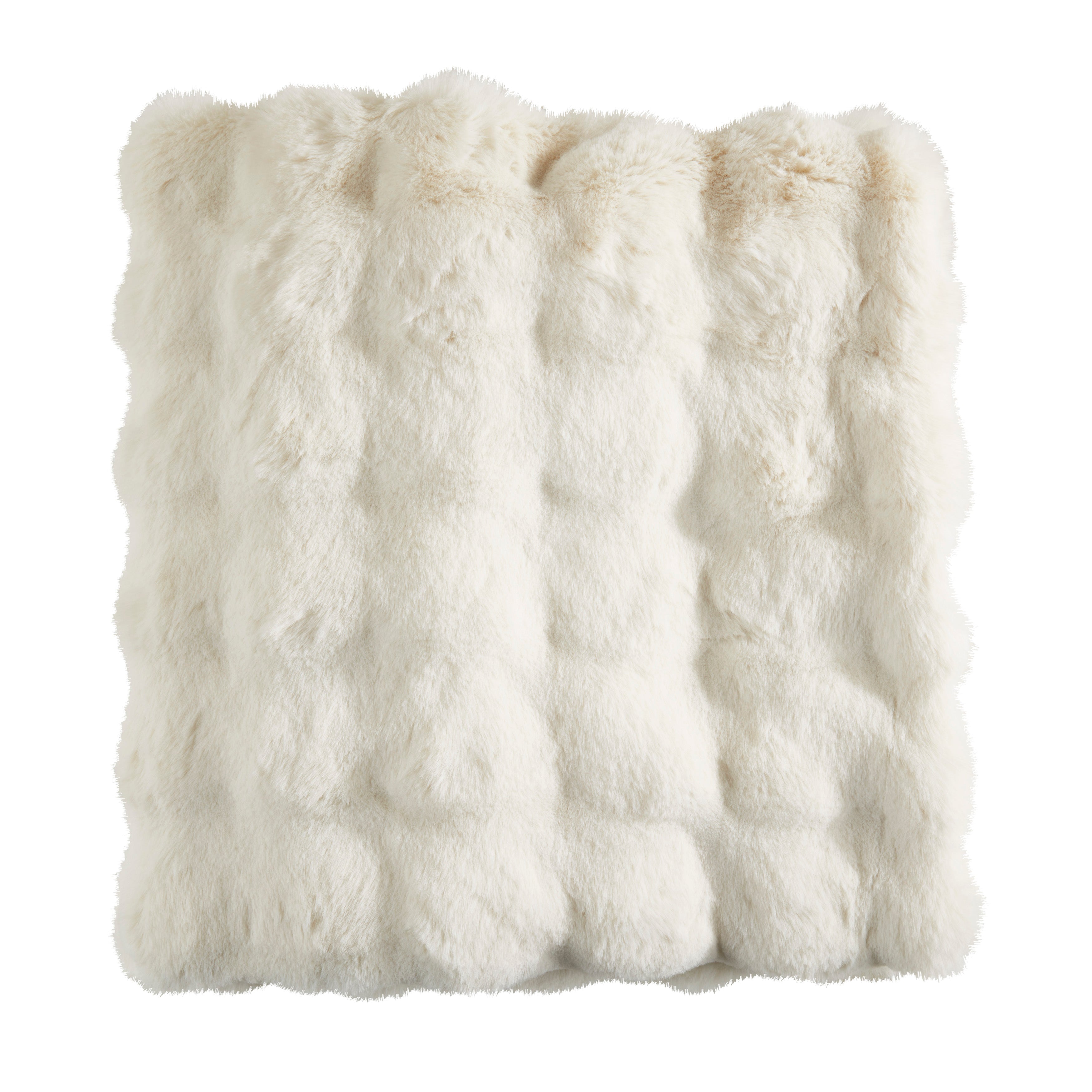 Soft Bubble Faux Fur Throw Blanket