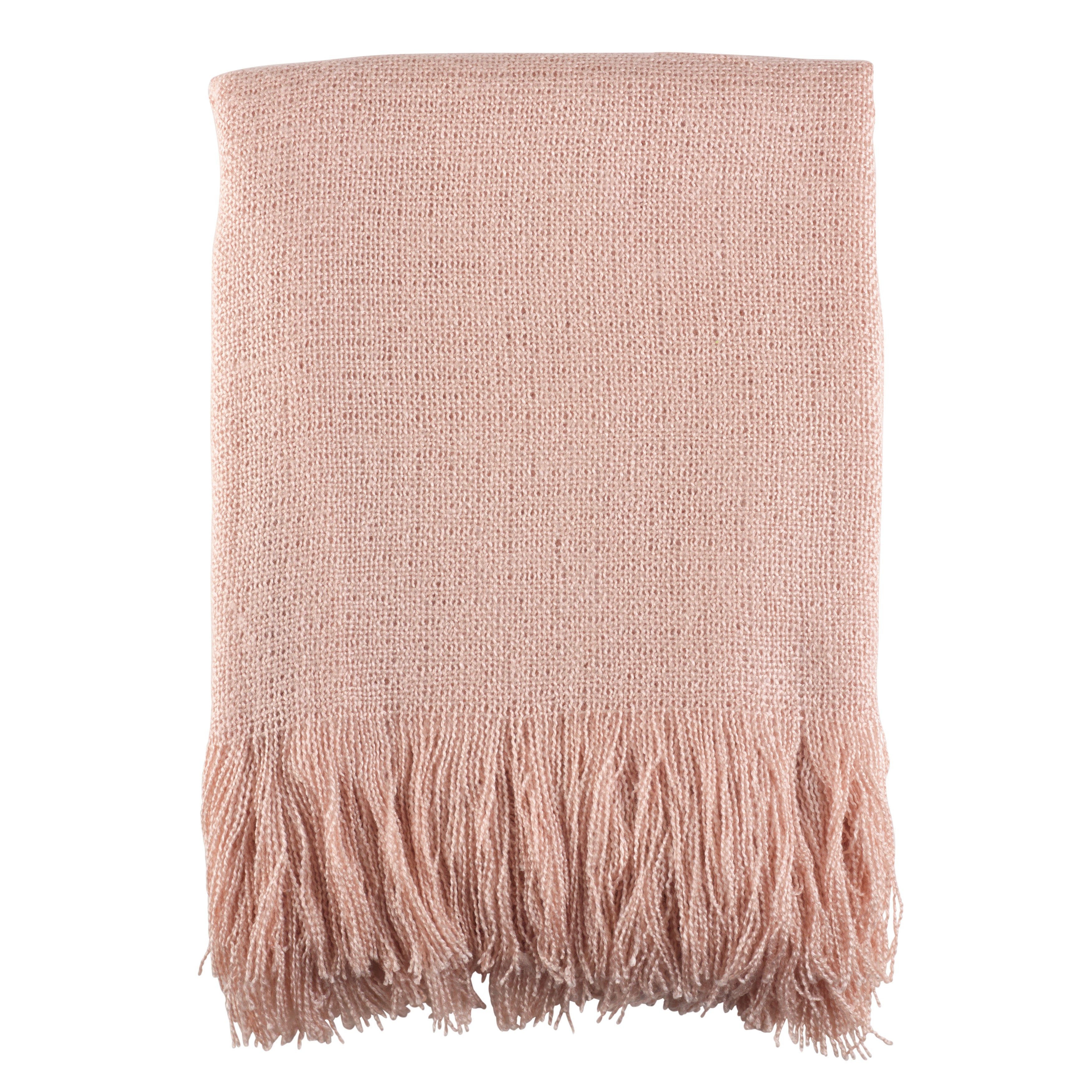 Fringe Hem Lightweight Throw Blanket