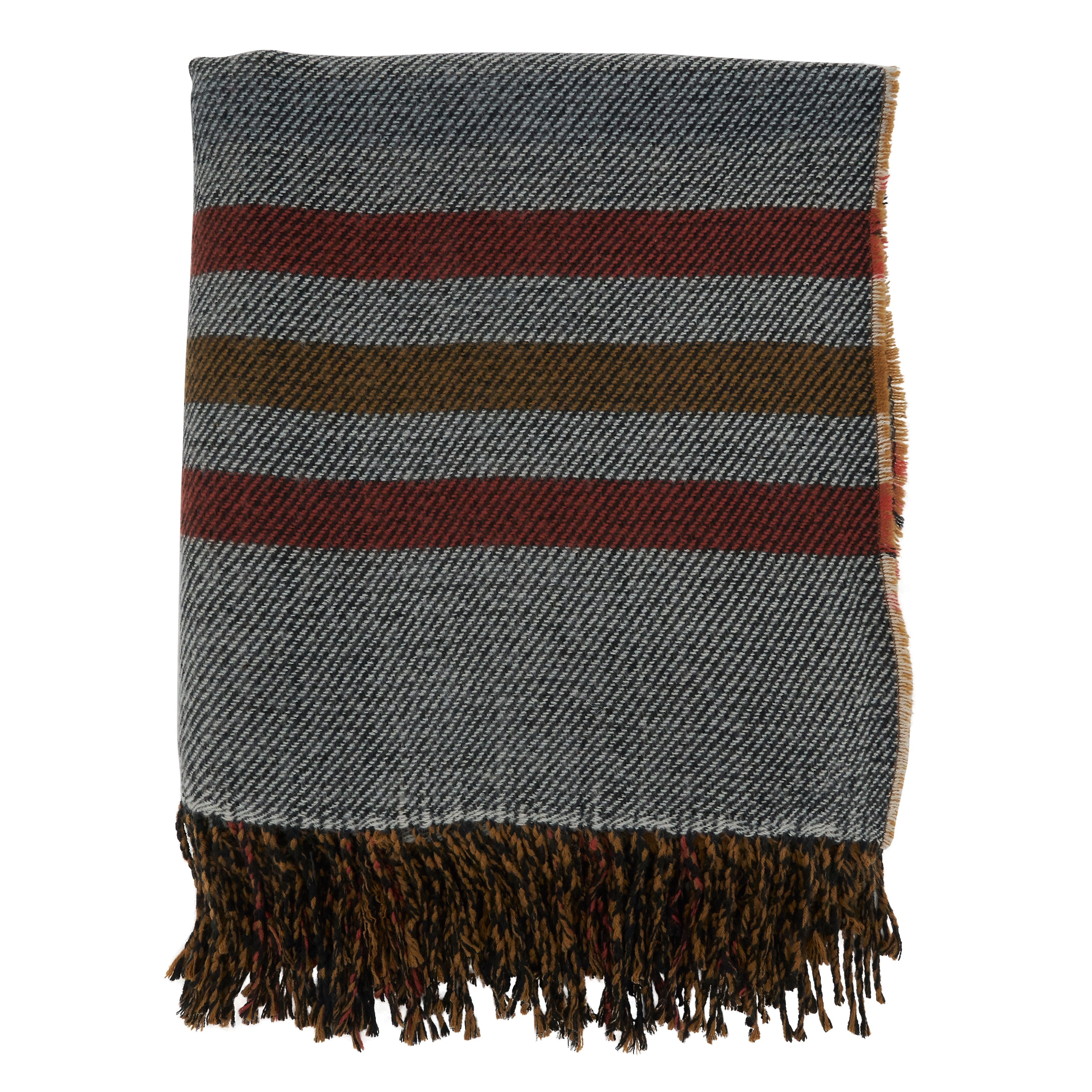 Reversible Plaid Throw Blanket