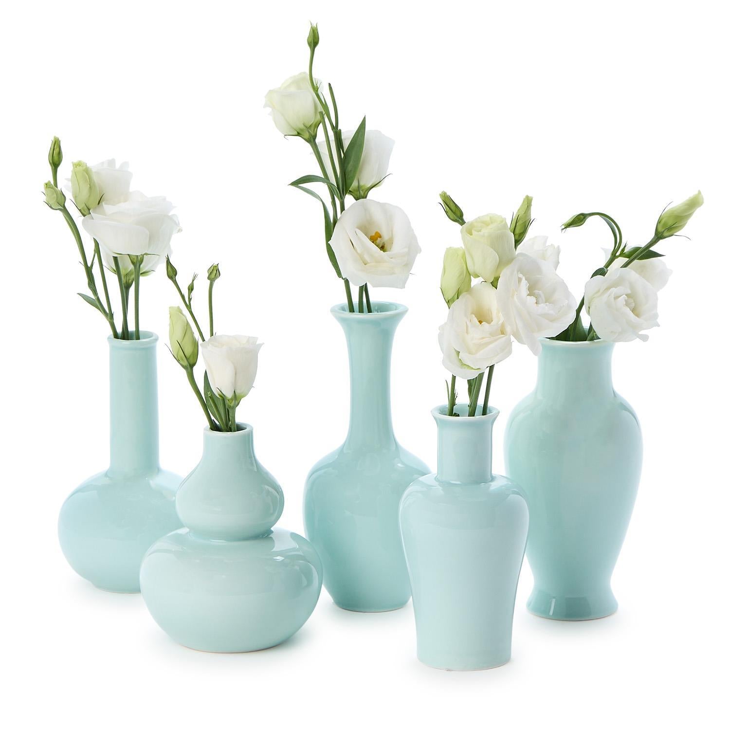Classic Porcelain Vases, Set of 5