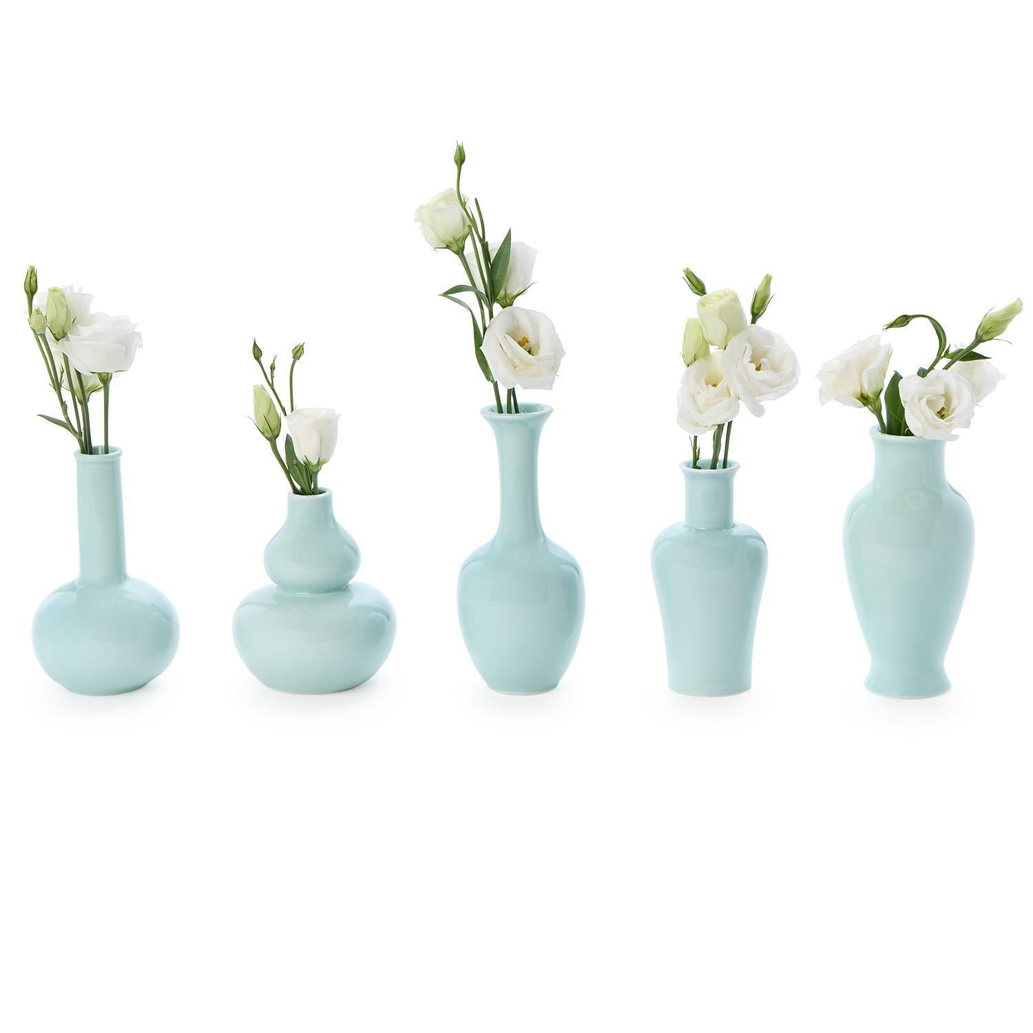 Classic Porcelain Vases, Set of 5